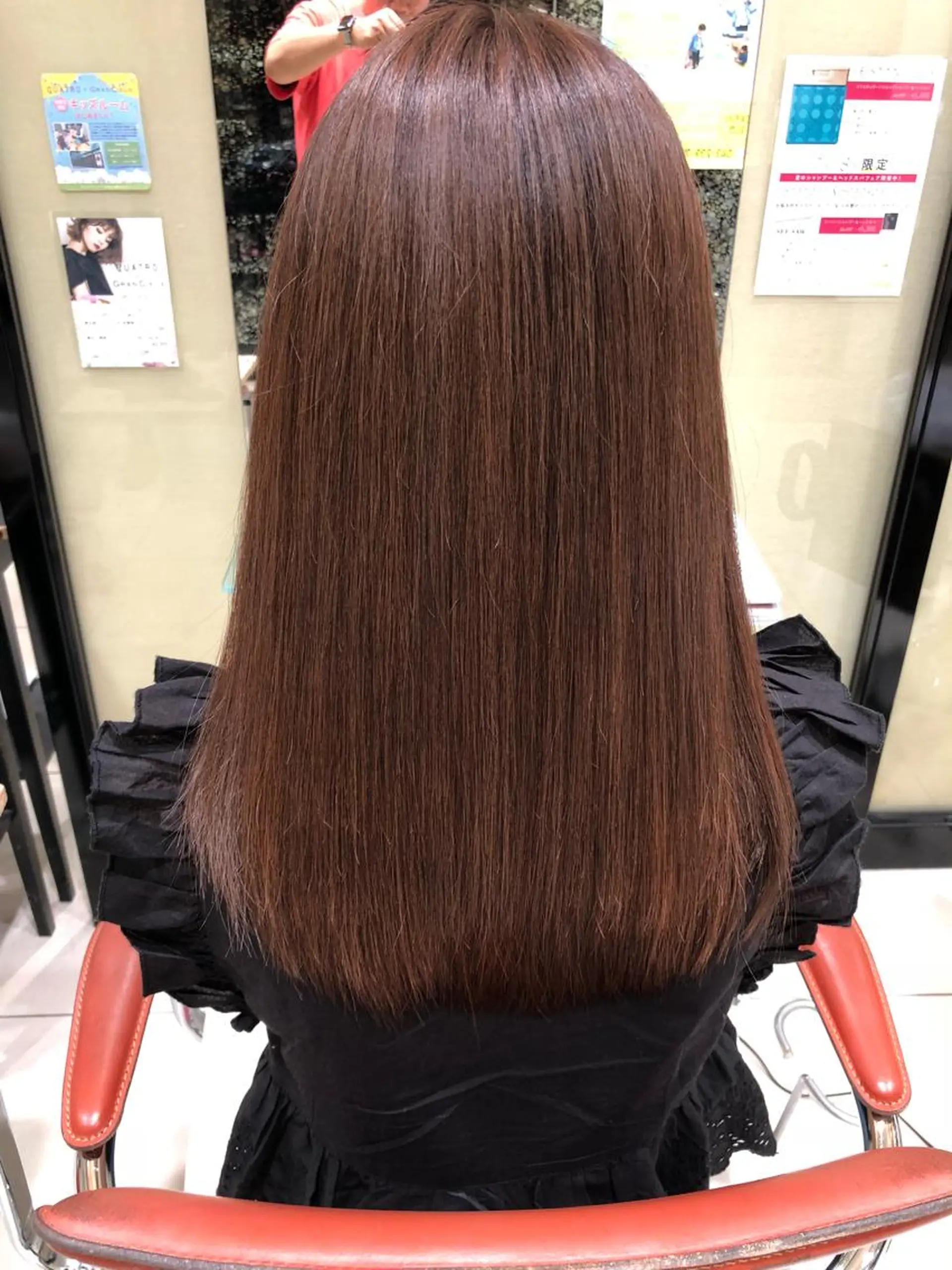 セミロング 髪質改善 縮毛矯正 トリートメント 長津 健一郎のヘアスタイル