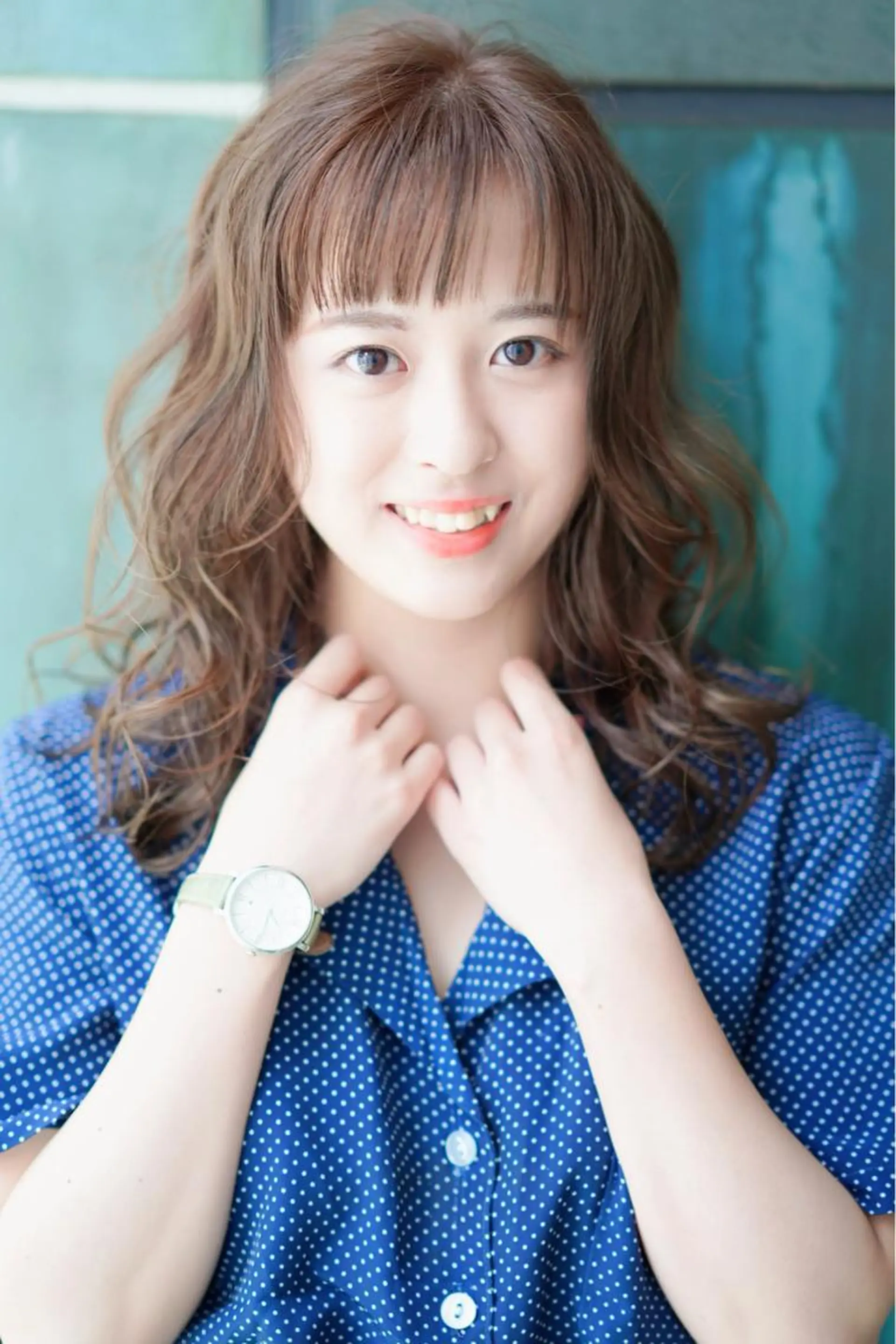 セミロング カラー 能登谷 きよのヘアスタイル