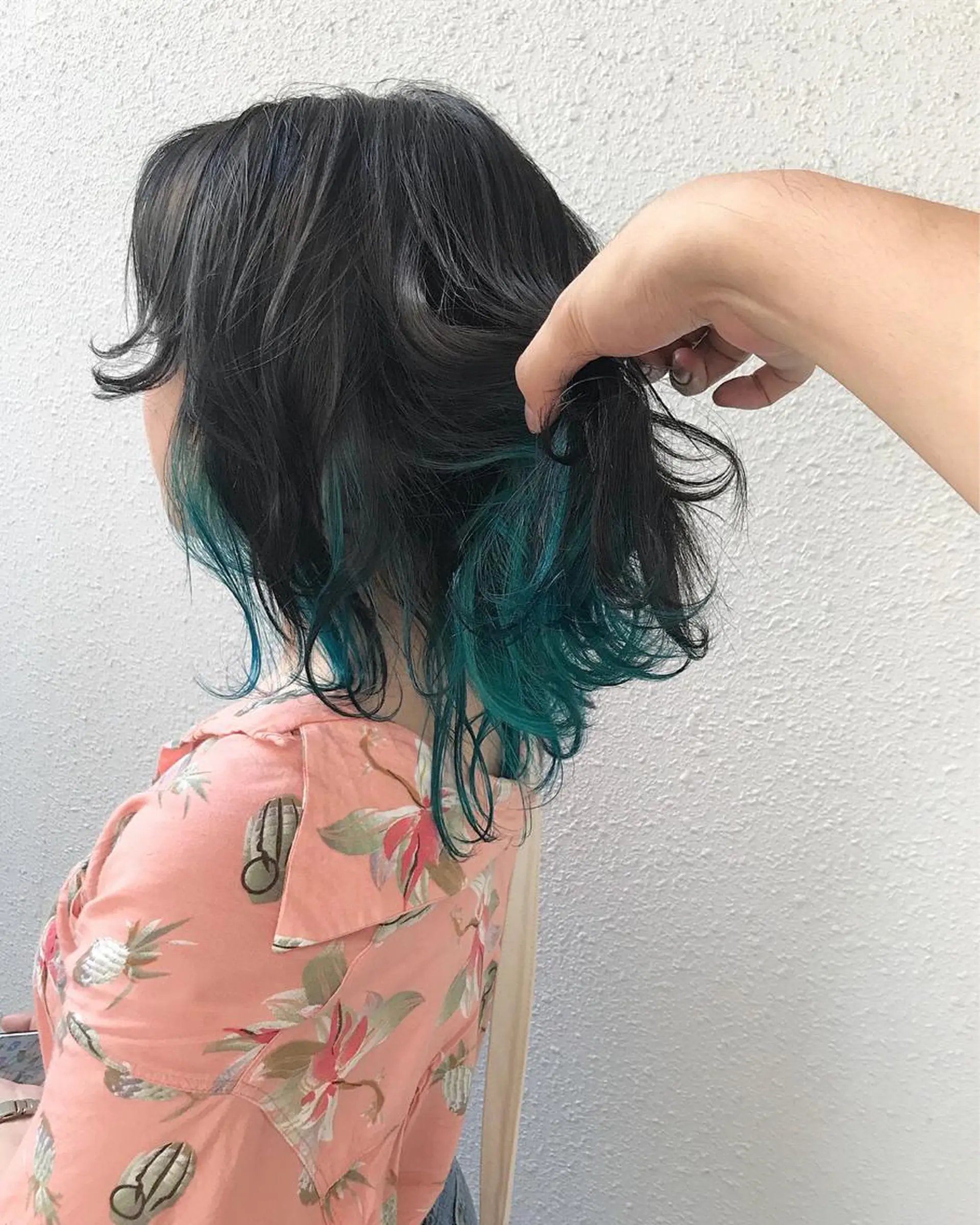 ミディアム カラー ブリーチ ダブルカラー インナーカラー インナーカラー/天神 ブリーチ/吉田のヘアスタイル