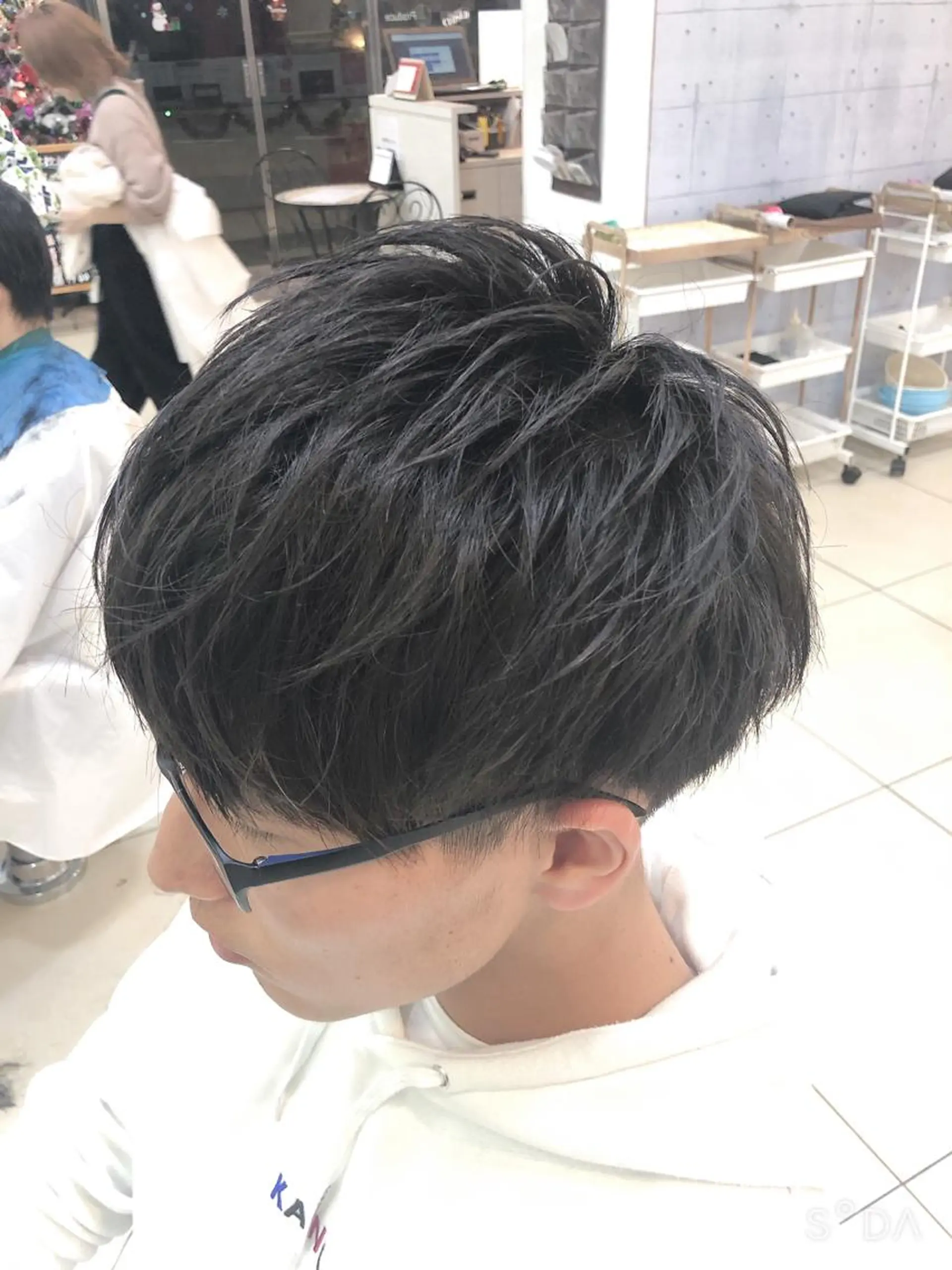 ショート メンズ カット 髪質改善× ハイライト溝江のヘアスタイル