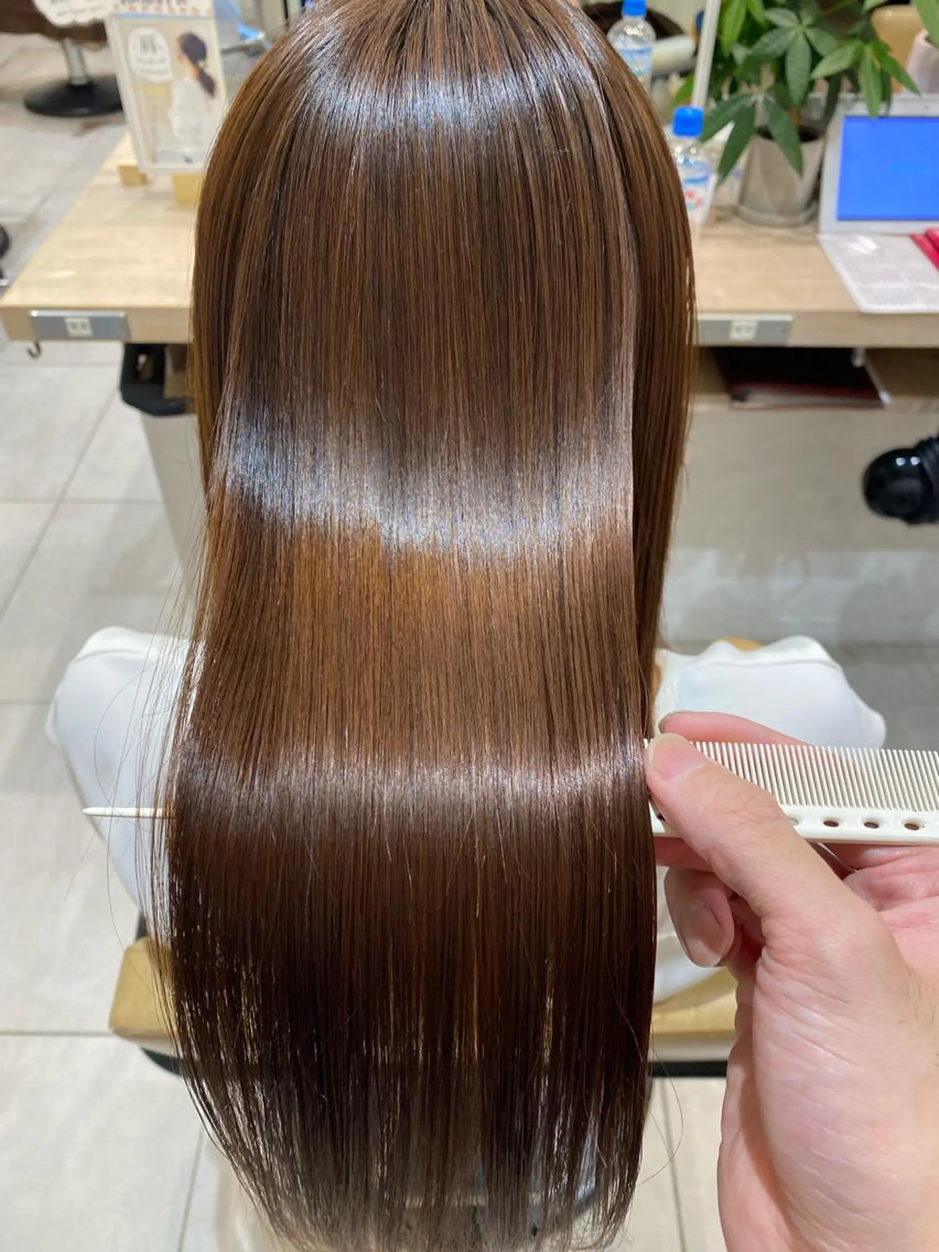 ロング ヘアカラー 縮毛矯正 トリートメント ⭐️⭐️縮毛矯正の スペシャリスト松本✨のヘアスタイル
