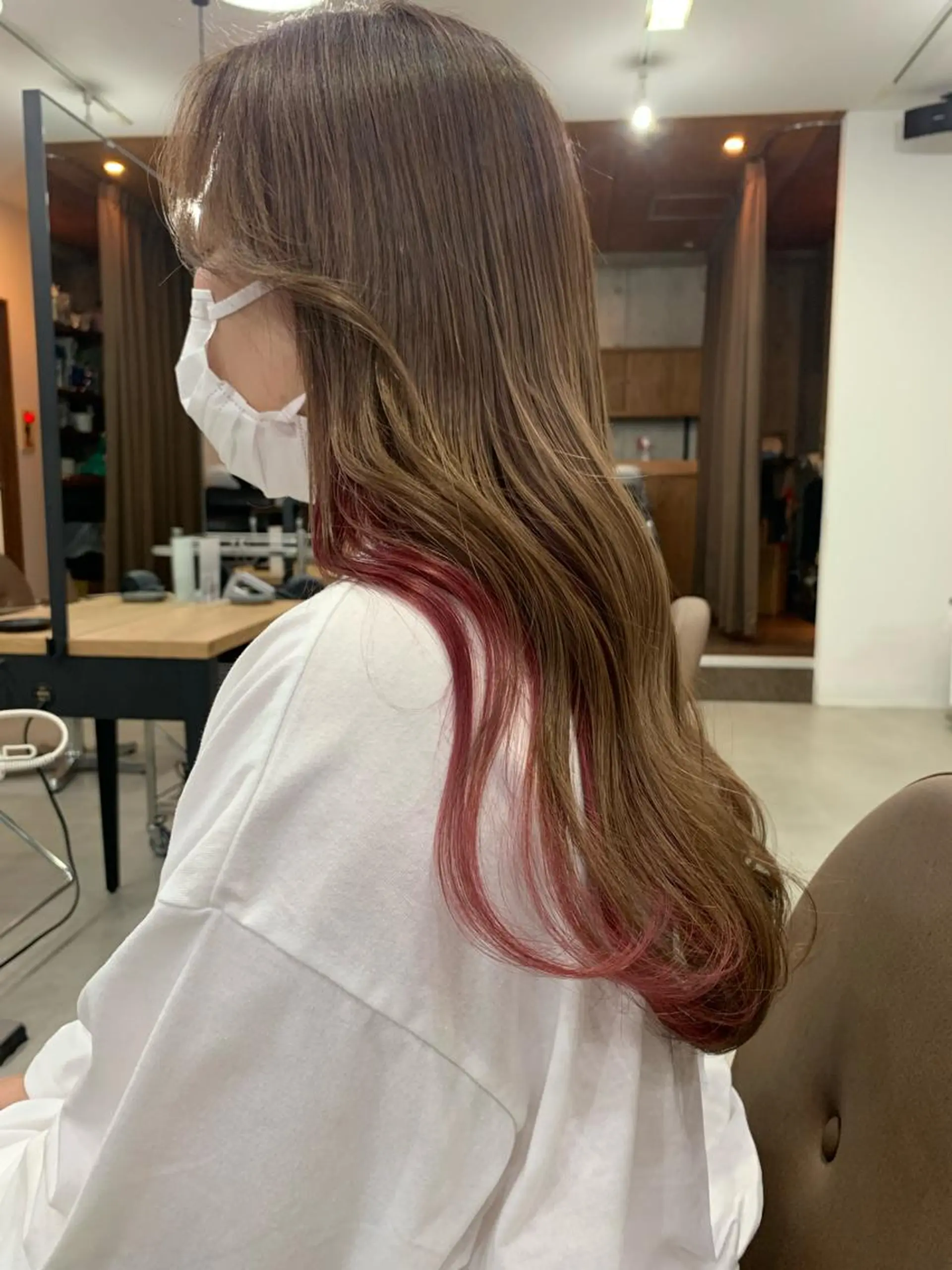 ロング カラー SAKURA 原宿所属・なかの たくみのヘアスタイル