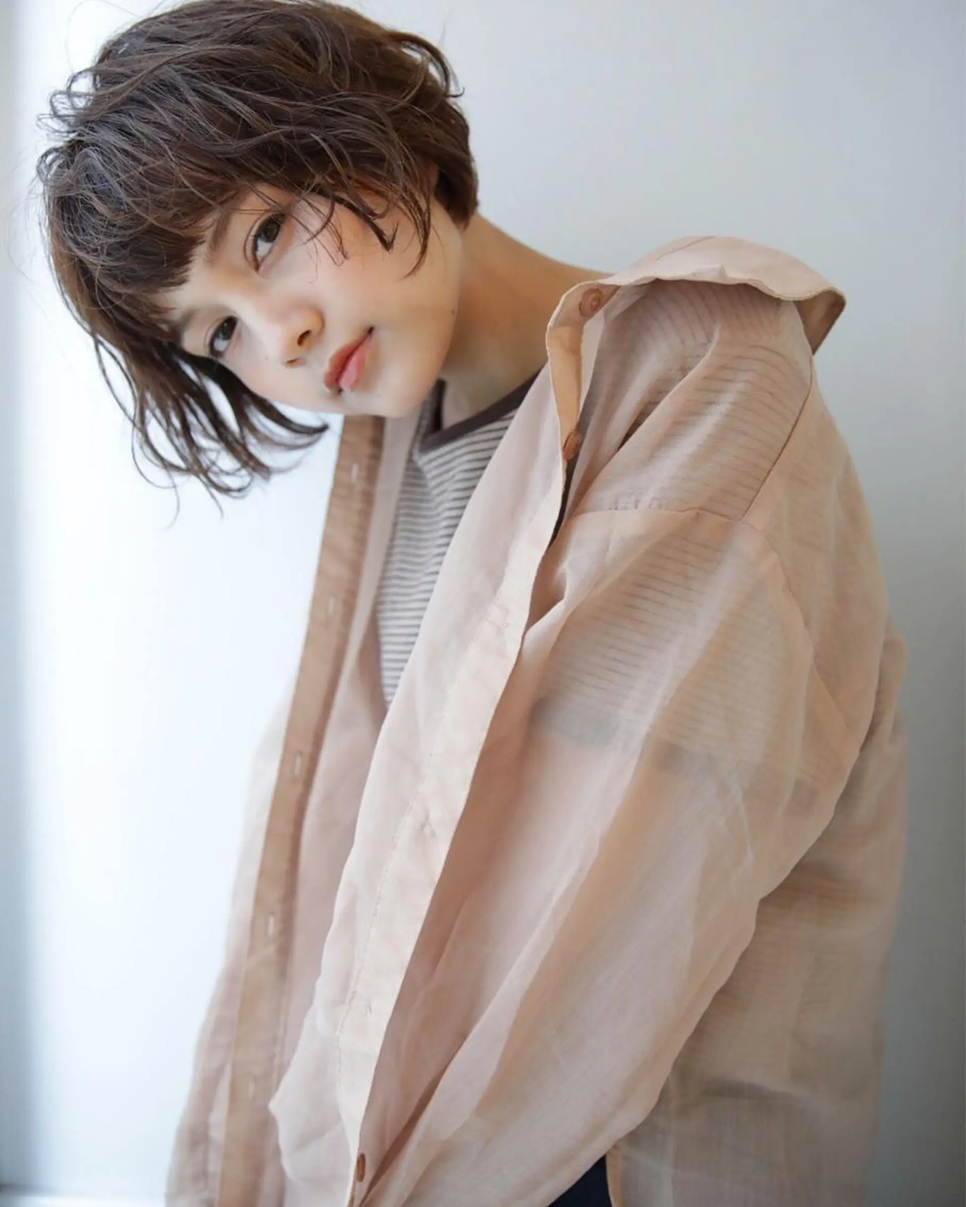 ミディアム パーマ ヘアアレンジ ショートボブ💗 ヤマネシオリのヘアスタイル