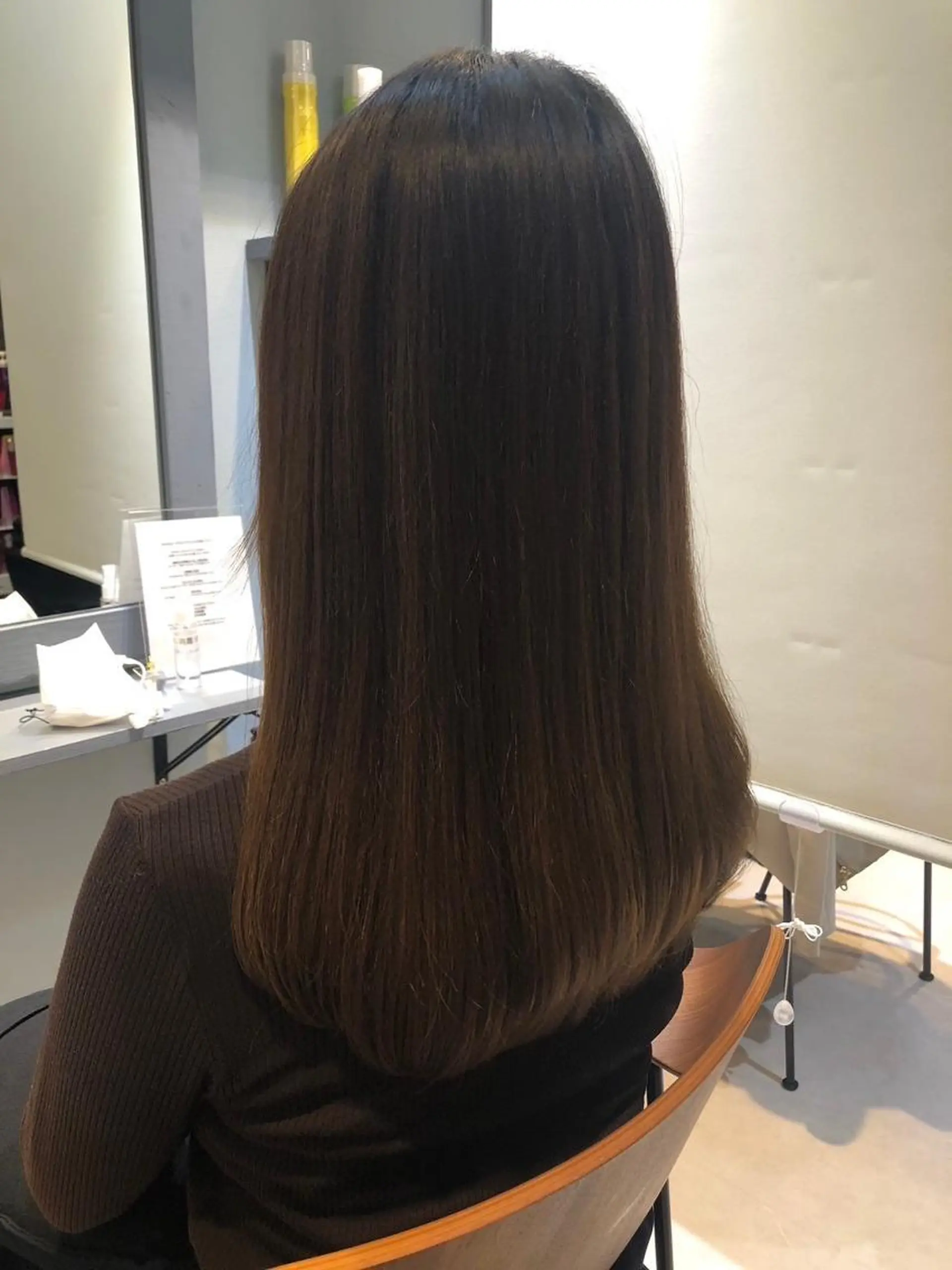 セミロング 髪質改善 縮毛矯正 酸性ストレート ヘアカラー トリートメント 銀座・有楽町 うえむーのヘアスタイル