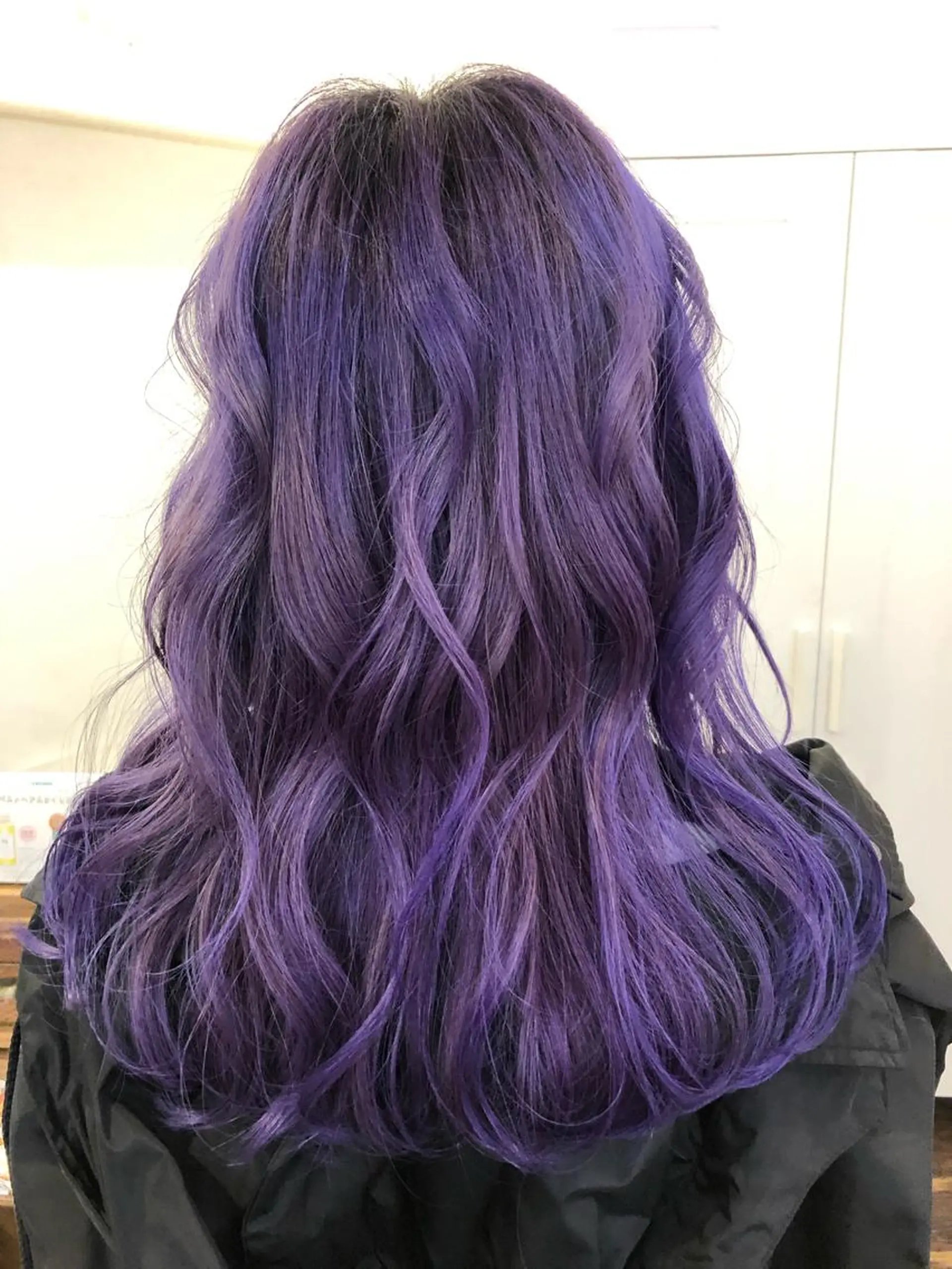 ロング カラー ラベンダーカラー 皆巳 達郎のヘアスタイル