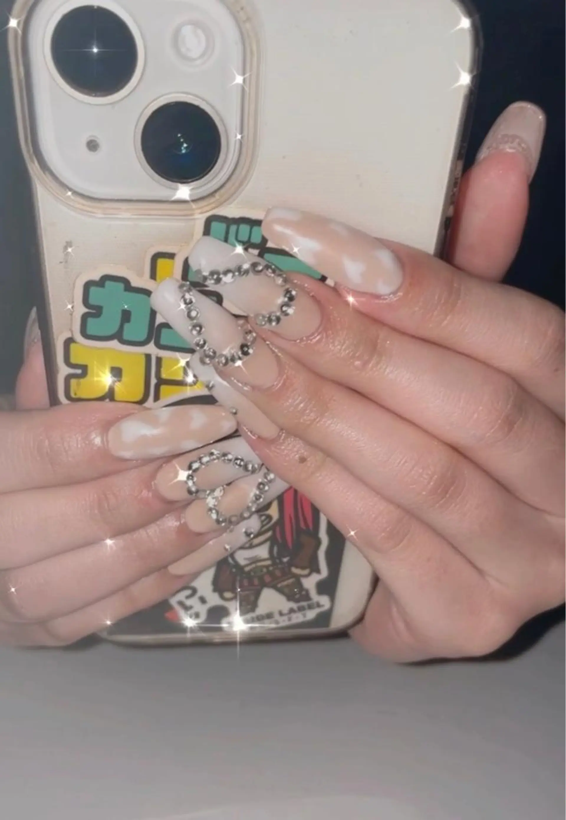 ネイル 長さ出し フラッシュネイル 氷ネイル・うるうるネイル マグネットネイル 持ち込み Ri-e's nailのネイルデザイン