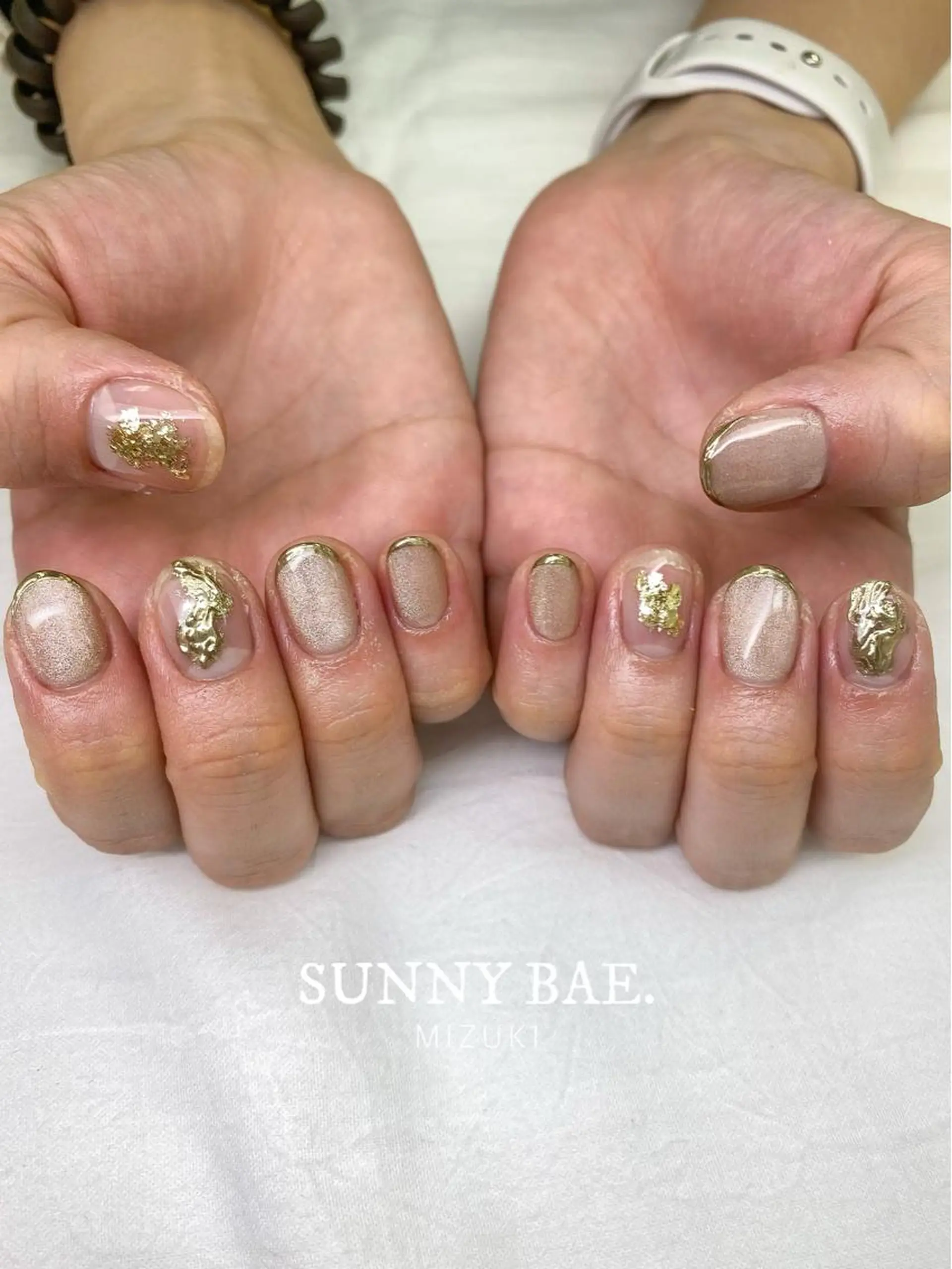 ネイル フレンチネイル マグネットネイル ミラーネイル ニュアンスネイル ブライダルネイル SUNNY BAE. 🌼MIZUKIのネイルデザイン