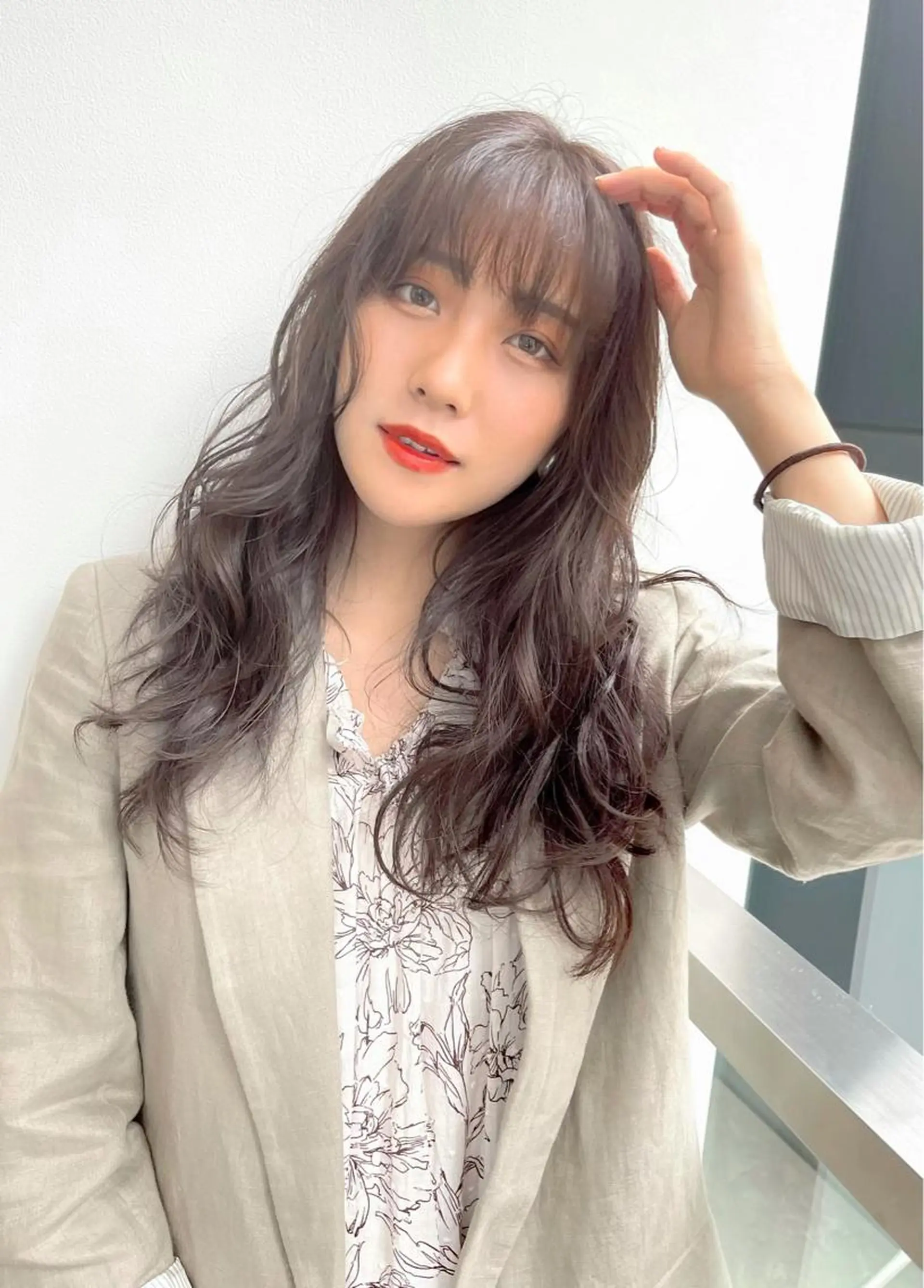 ロング カット レイヤー/韓国 ❤️髪質改善 芹奈のヘアスタイル