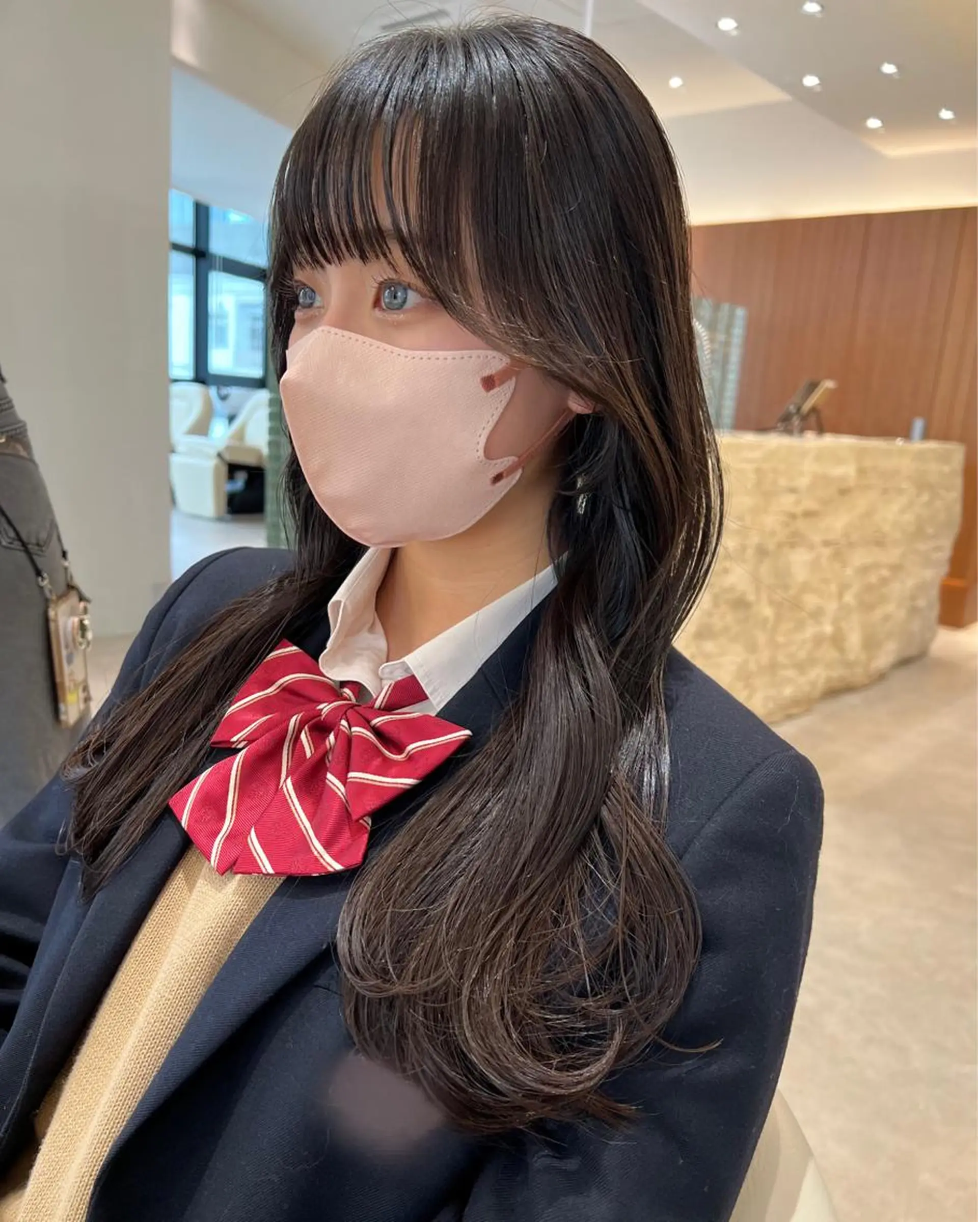 セミロング 韓国レイヤー🇰🇷 韓国研修◎渋谷カイトのヘアスタイル