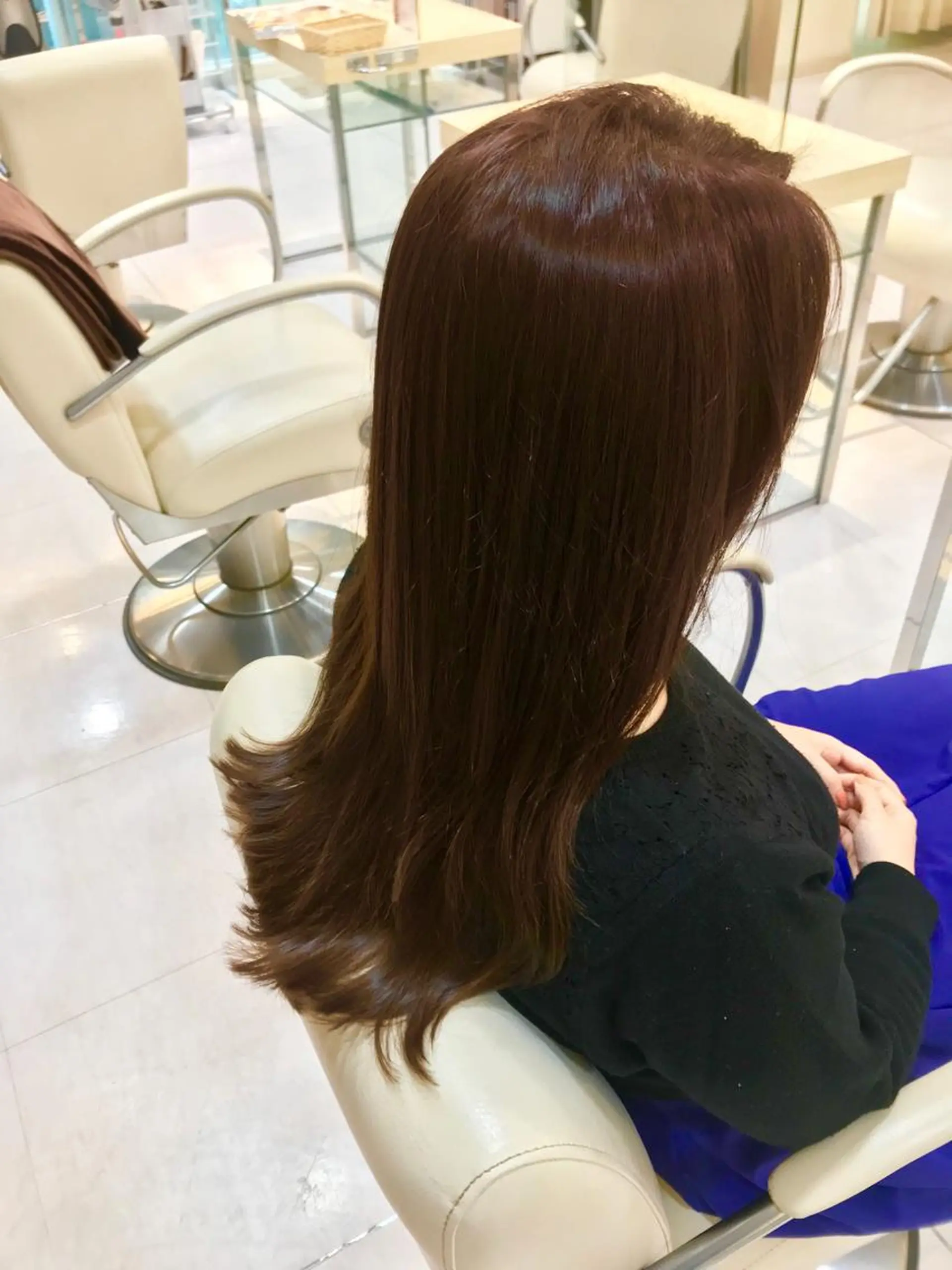 ロング カラー ブラウンカラー ピンクカラー ピンクブラウン 後藤 瑞季のヘアスタイル