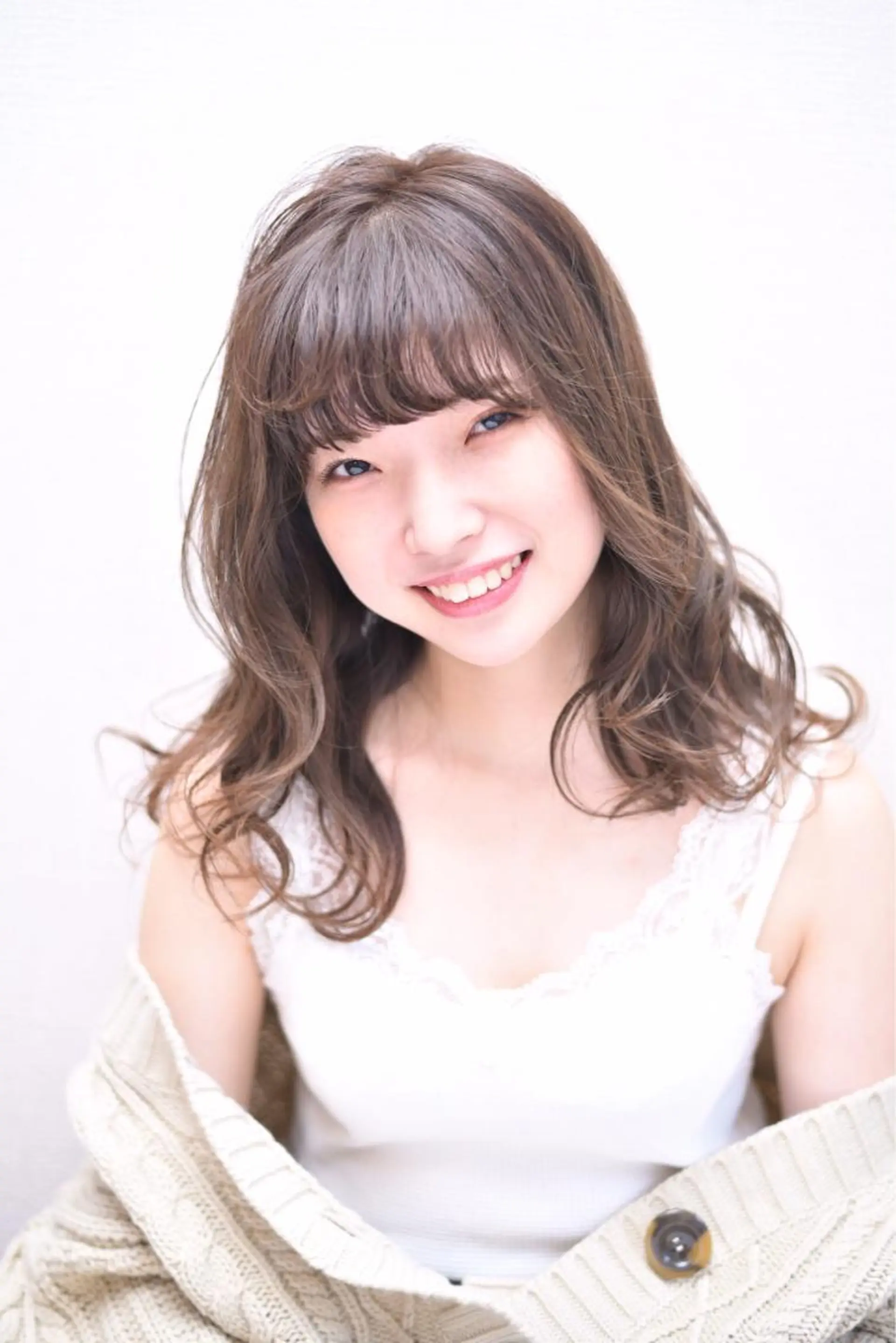 ロング カラー ベージュカラー 似合わせカット テラモト カズヨシのヘアスタイル