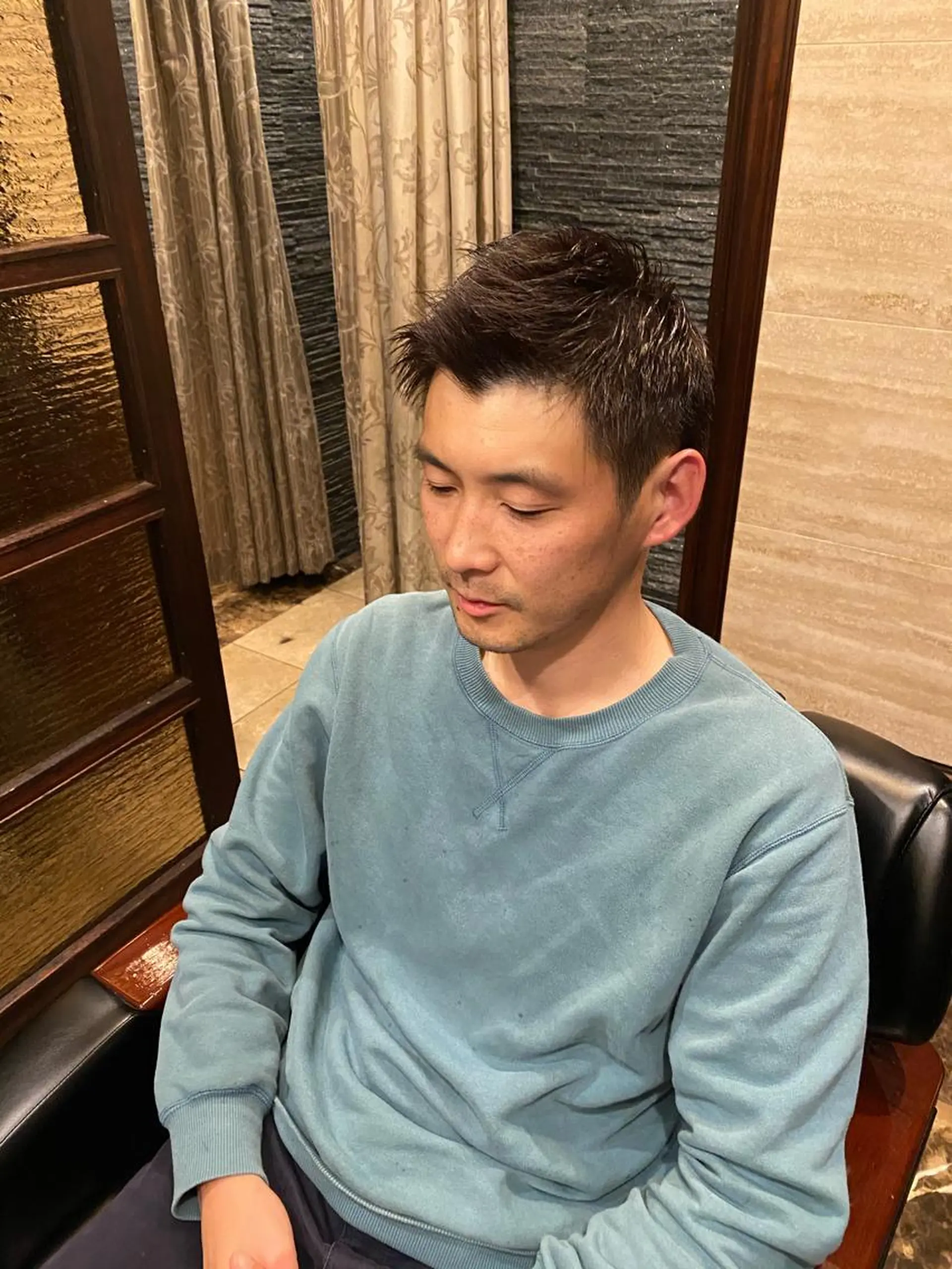 ショート カラー メンズ 💈ヒロ銀座💈 ✨墓越聖菜✨のヘアスタイル