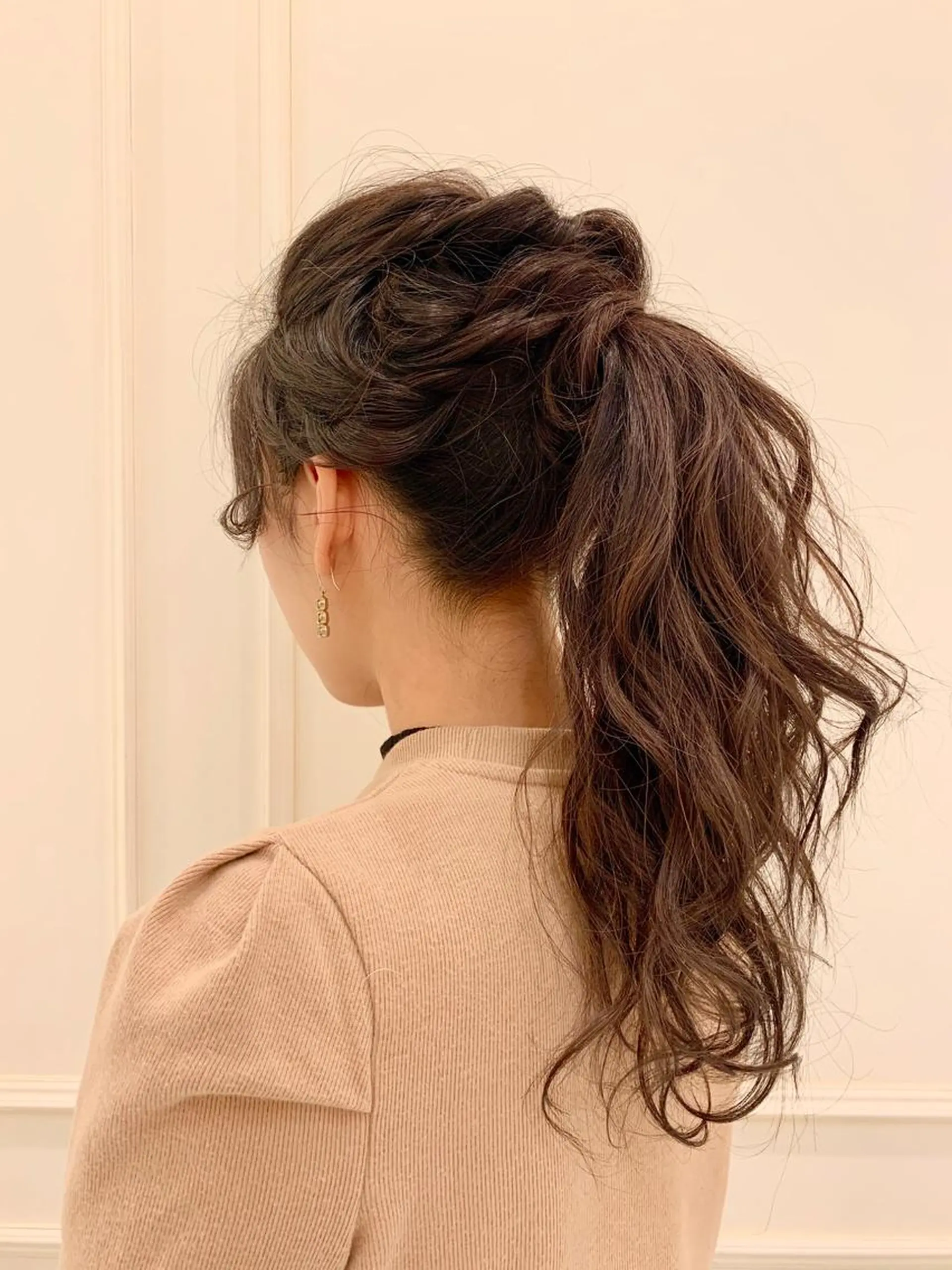 ヘアアレンジ ポニーテール 🍒顔周り/レイヤー /韓国風/アリサ🍒のヘアスタイル
