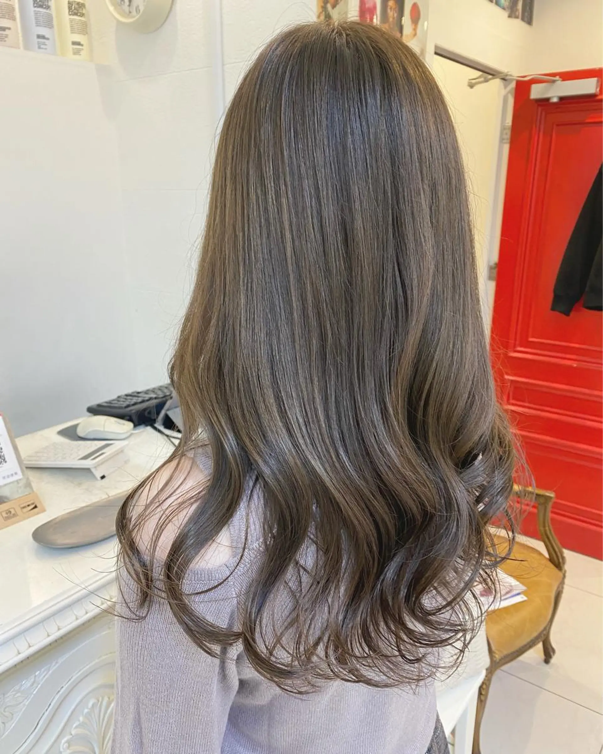 セミロング カラー ヘアアレンジ マツエク・マツパ ベージュカラー Noah's　Ark所属・透明感カラー🫧ヘア セット🫧松本菜月の眉毛・アイブロウイメージ