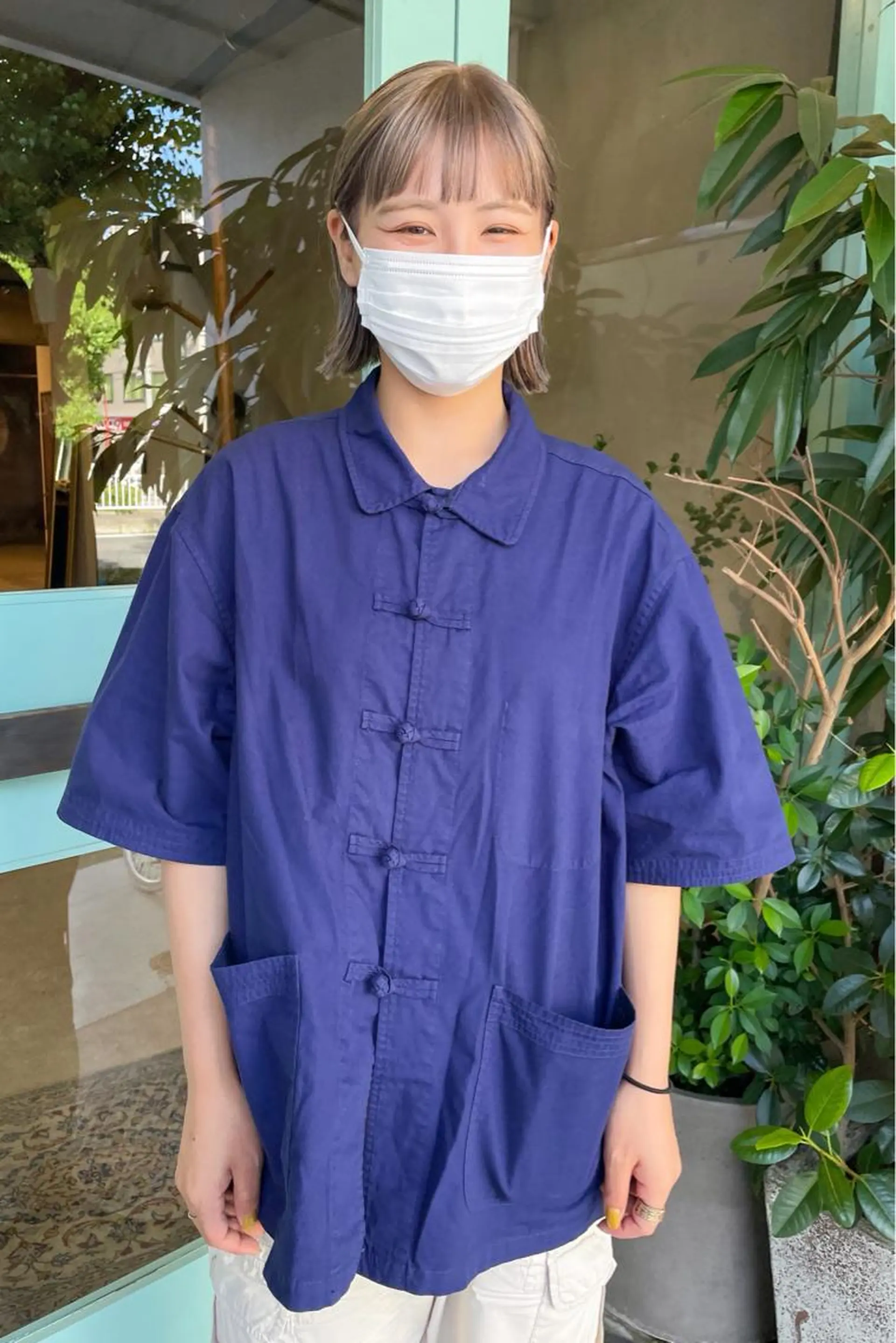 ミディアム カラー パーマ/レイヤー 岩山丈一郎のヘアスタイル