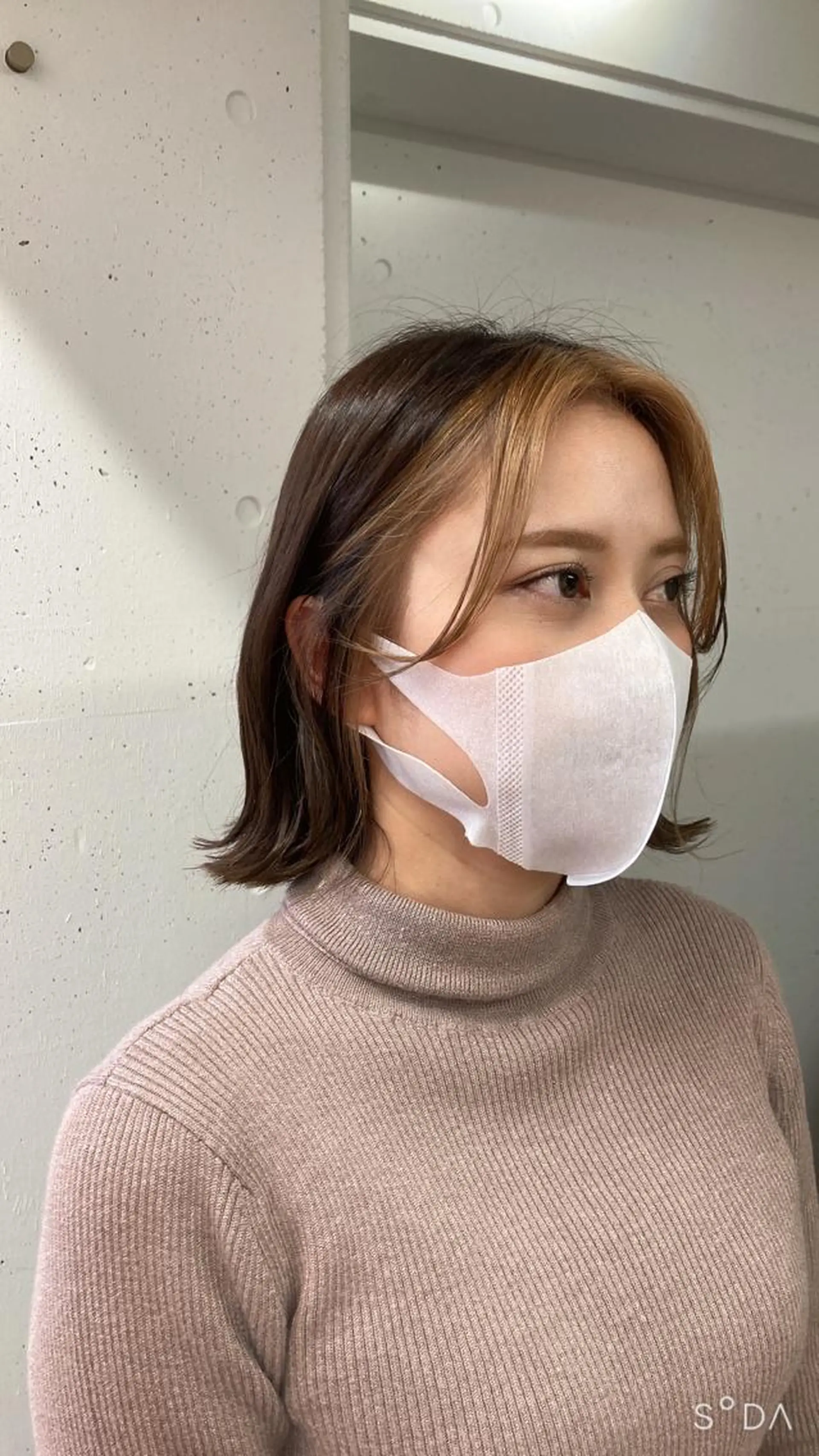 ショート カラー ミストバング  フェイスフレーミング カット ヘアカラー ミルミー美容室所属・🦄💒💓齎藤 七海子🦄💒💓のマツエク・マツパデザイン