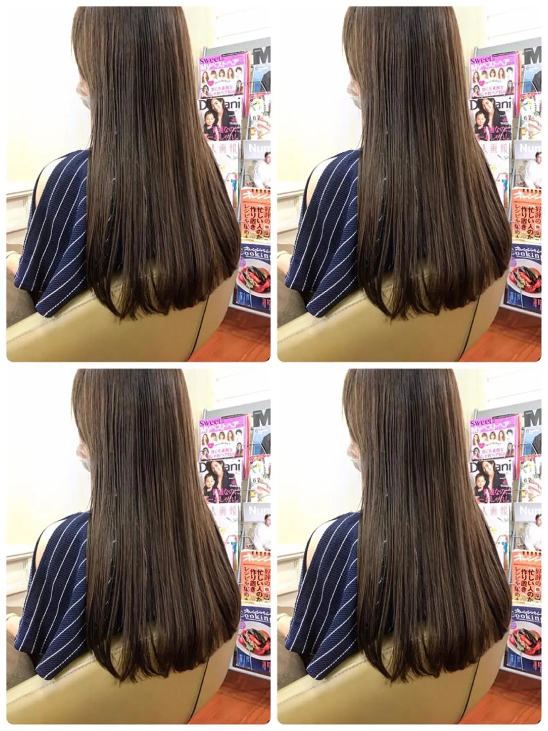 セミロング カラー ヨシダ トオルのヘアスタイル