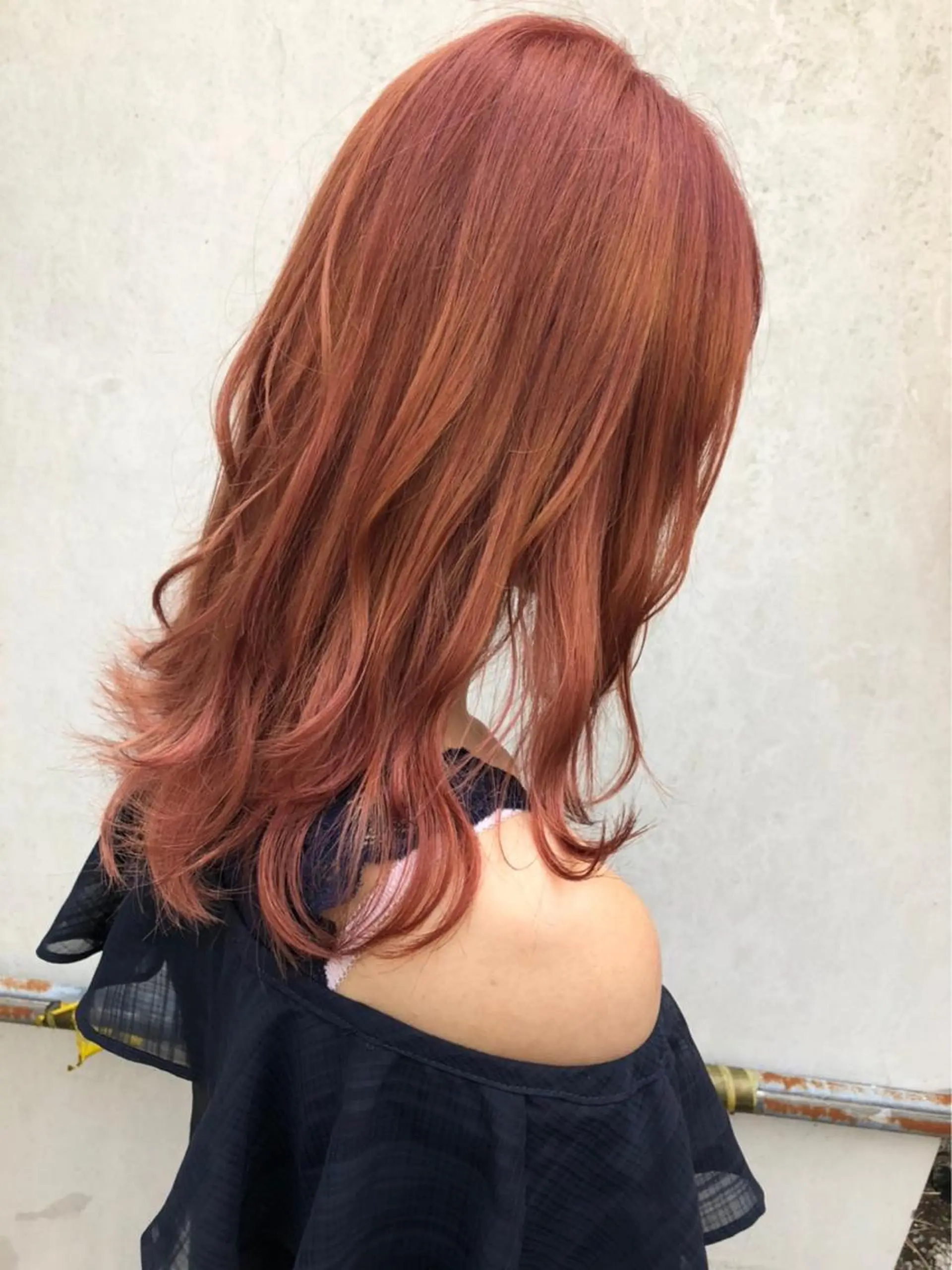 セミロング カラー ヘアアレンジ オレンジ 🌈haru🌻 藤沢ハイトーン🌈のヘアスタイル