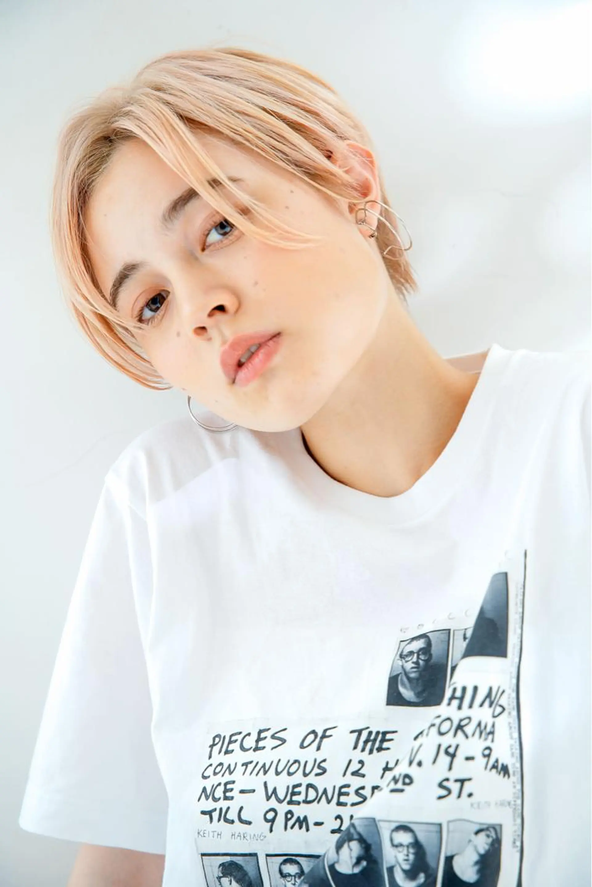 ショート カラー 韓国レイヤーカット/ ダブルカラーのヘアスタイル