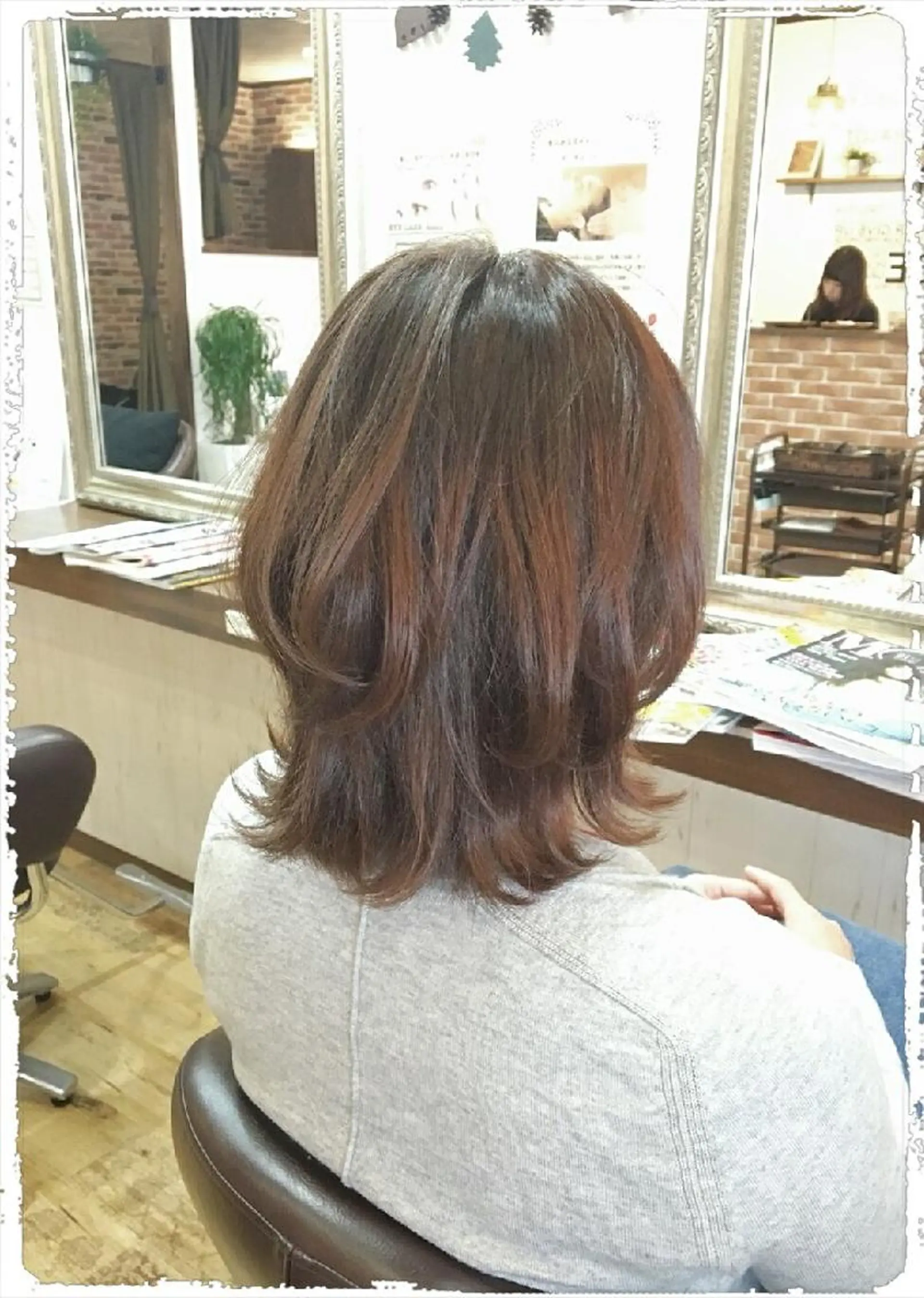 ミディアム カラー アッシュ イルミナカラー ピンクカラー ピンクアッシュ 外ハネヘア RIN hair factory所属・松本 清輝のヘアスタイル