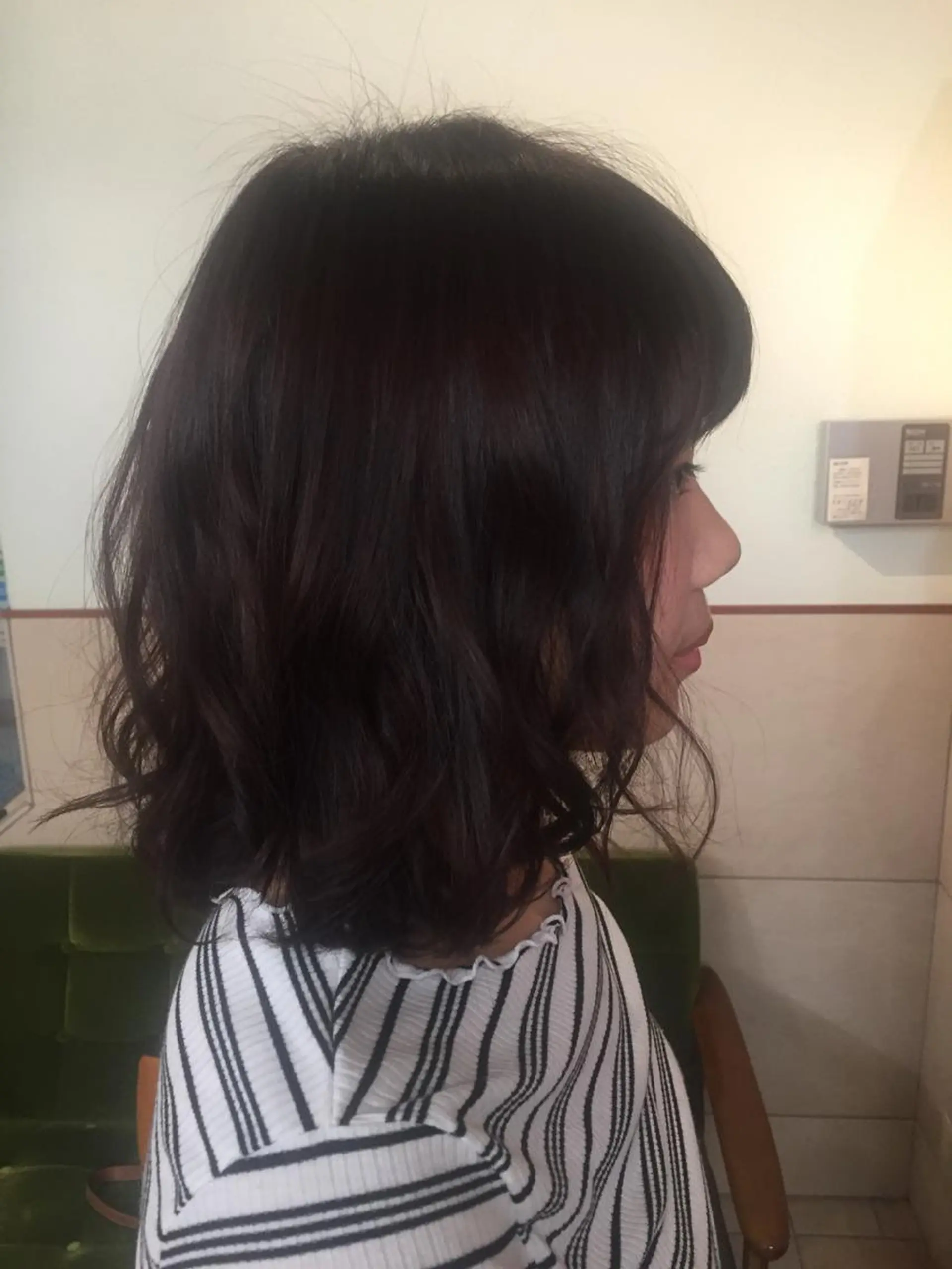 ミディアム カラー パーマ 下川 由貴のヘアスタイル