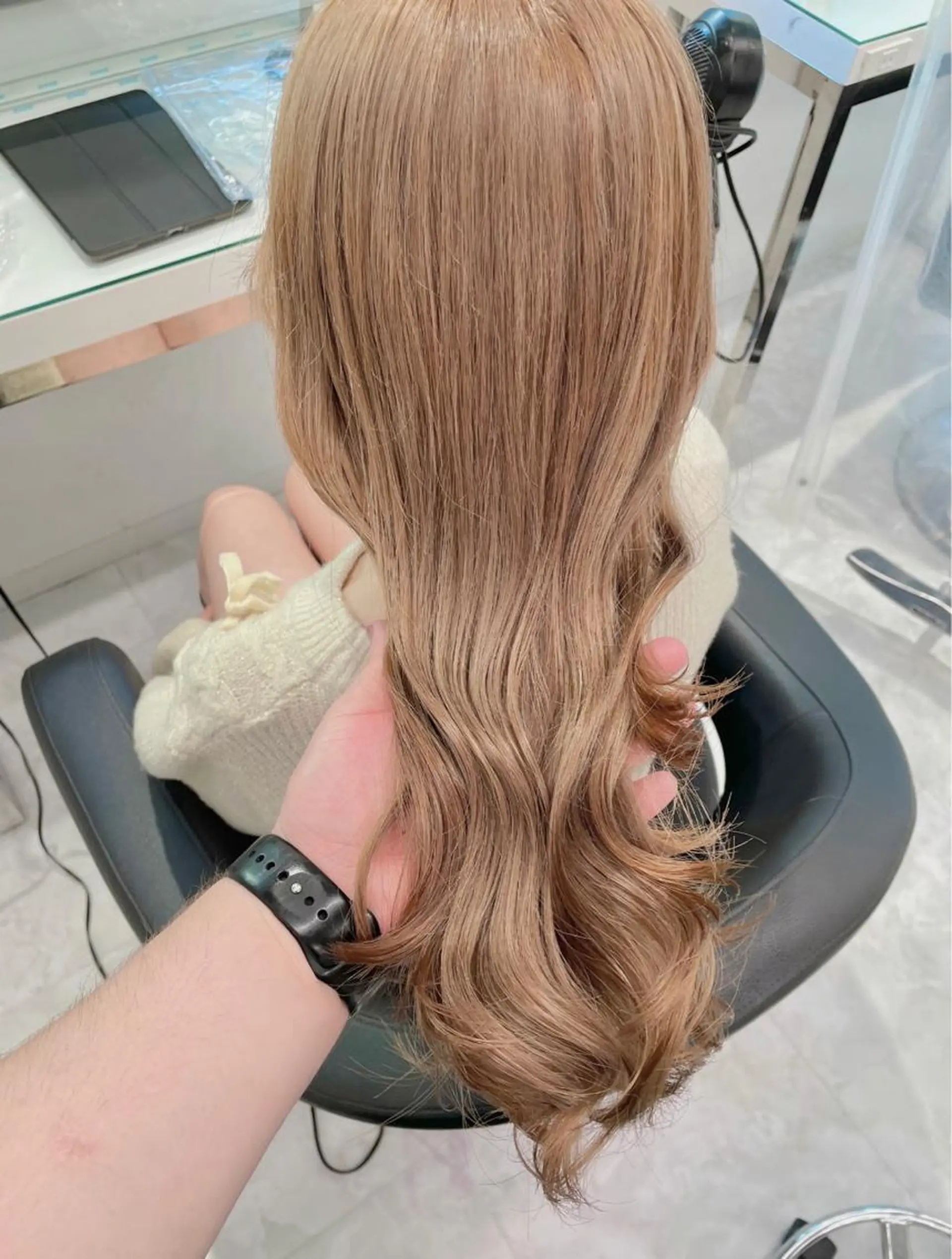 セミロング 💖韓国×王道 ハイトーン💖のヘアスタイル