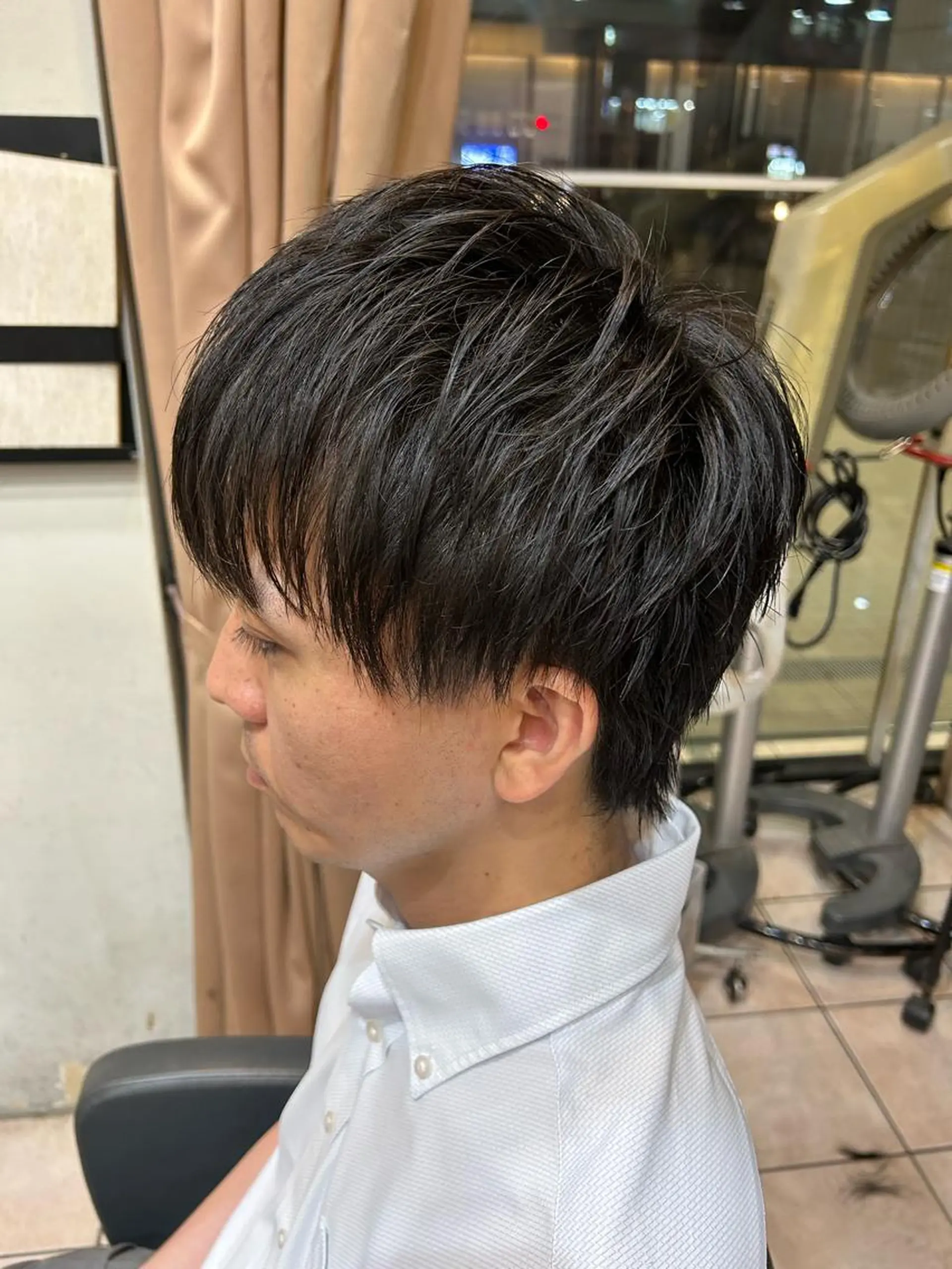 ショート メンズ 大阪/梅田/シャドウ パーマ/ノボリユウタのヘアスタイル