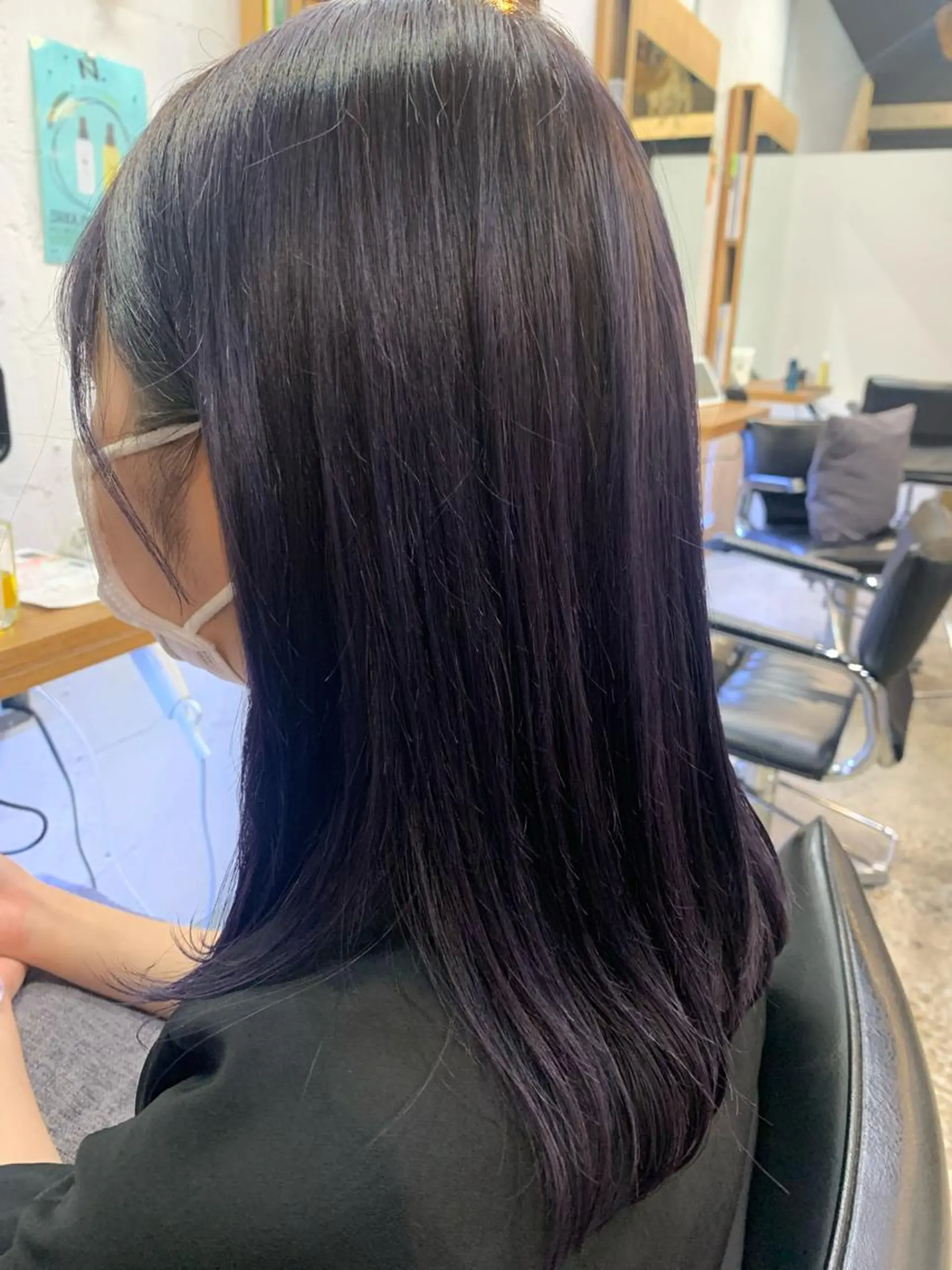 ミディアム カラー パープルカラー ヘアカラー トリートメント ヘアセット ♱地雷カラー♱ウルフ ♱ 藍衣 ♱のヘアスタイル