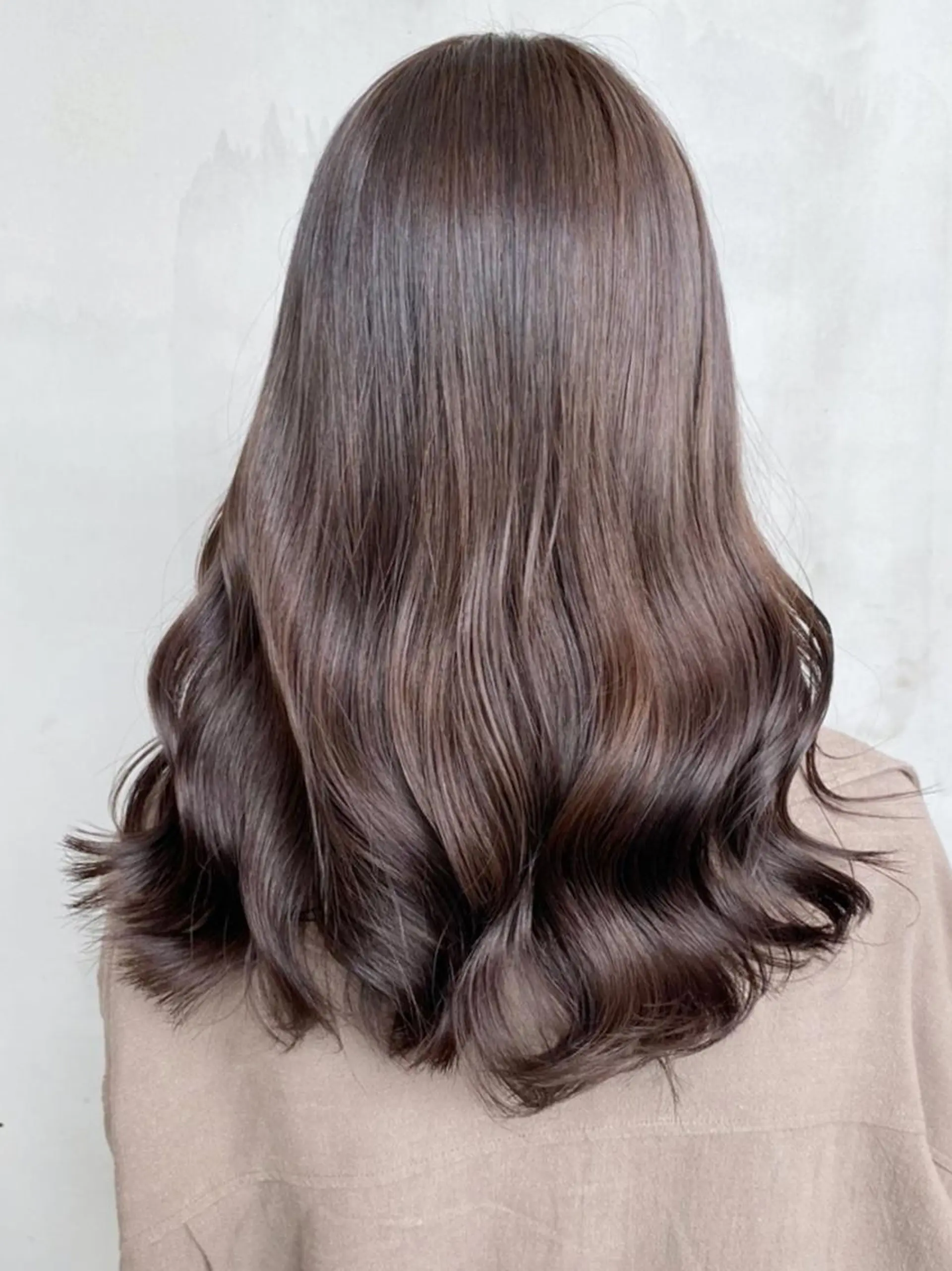 セミロング カラー パーマ ヘアアレンジ グレージュ カット ITbyALBUM 松戸のヘアスタイル