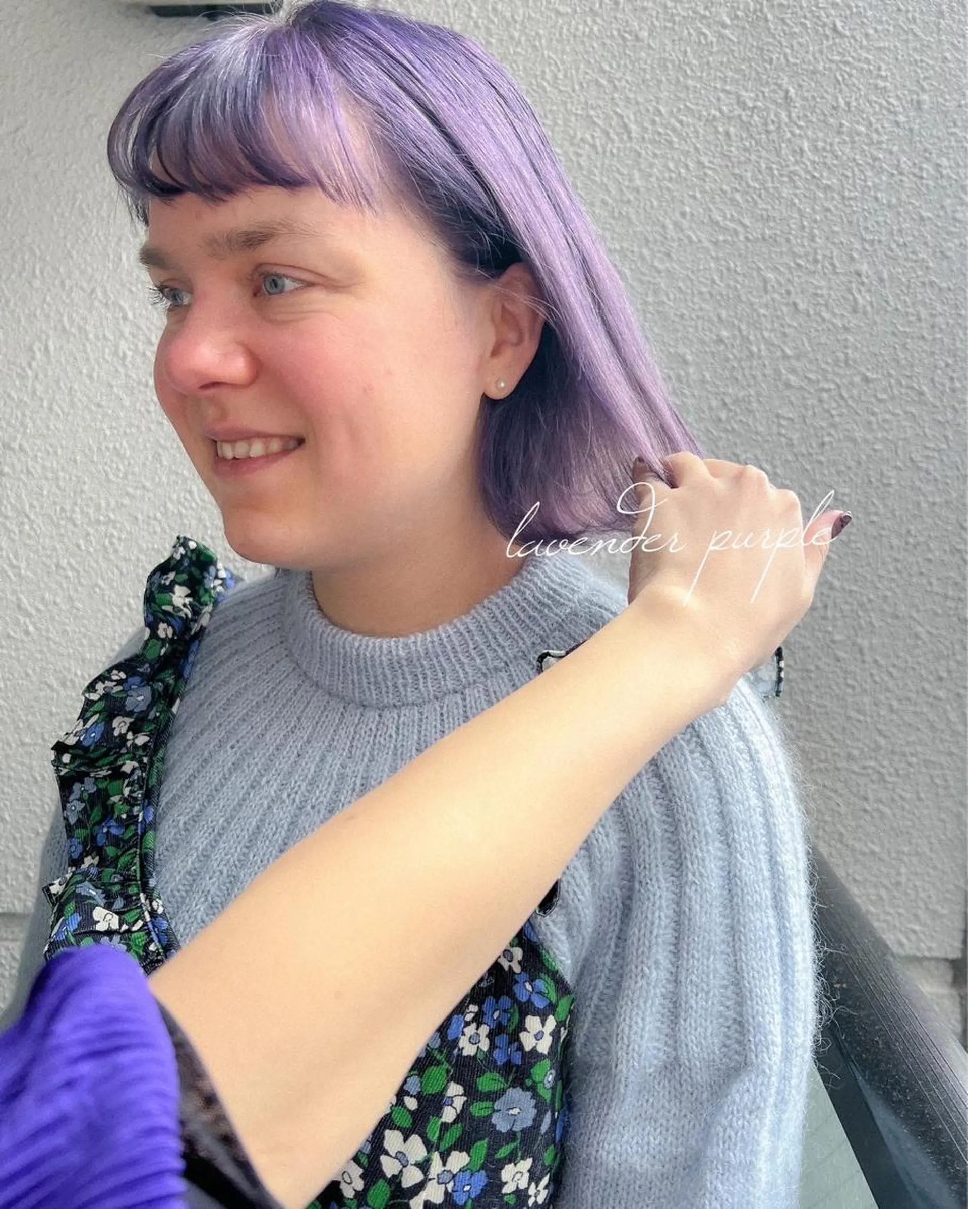 ミディアム カラー ブリーチ ラベンダーカラー ヘアカラー カラーパティシエ facce🌼ikoのヘアスタイル