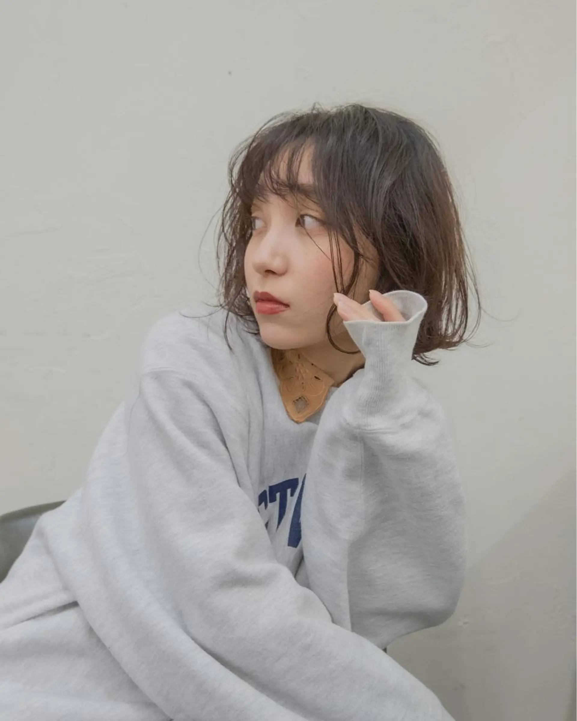 ミディアム カラー パーマ gite カワムラナオキのヘアスタイル