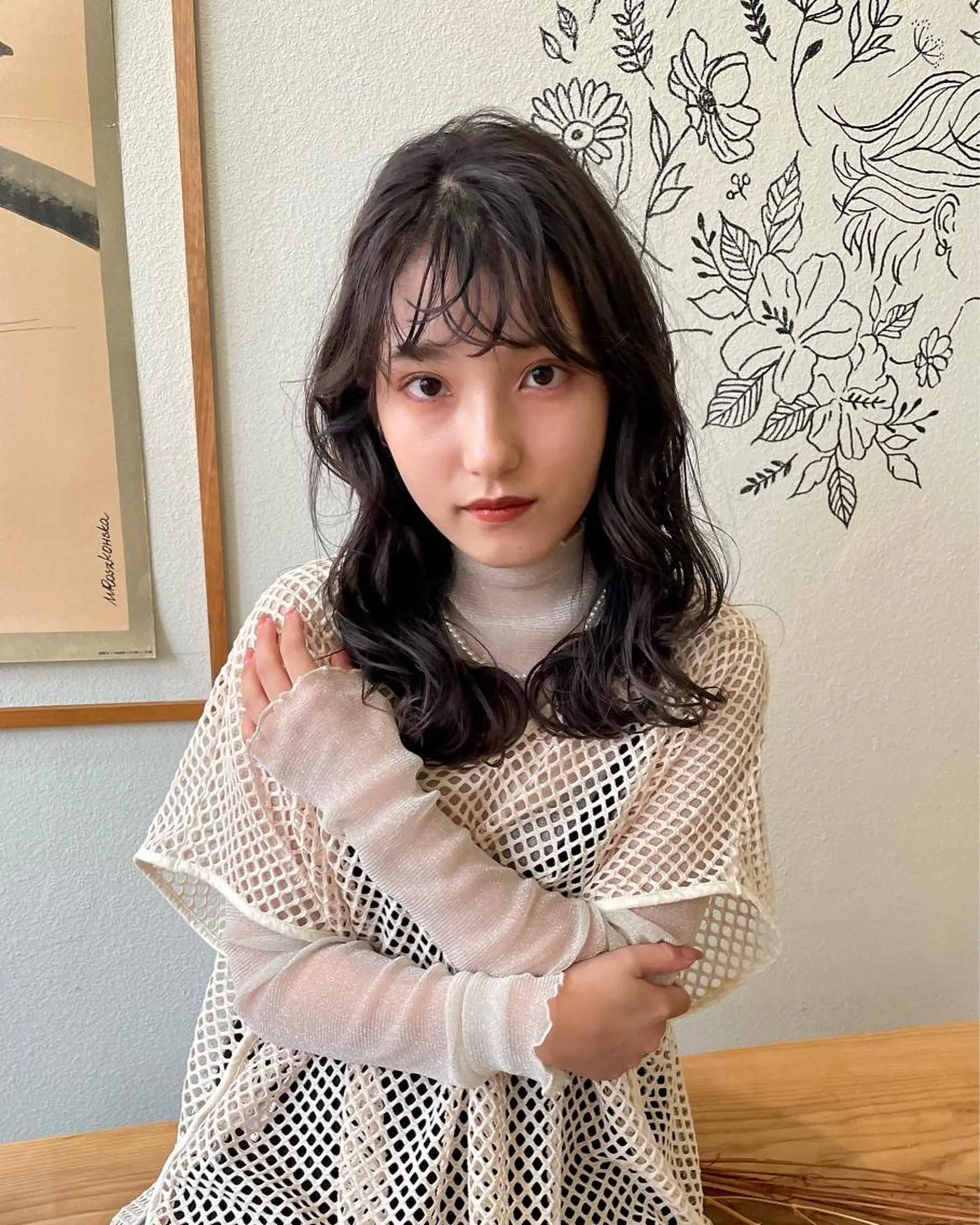 セミロング カラー ヒナゴ トヨカズのヘアスタイル