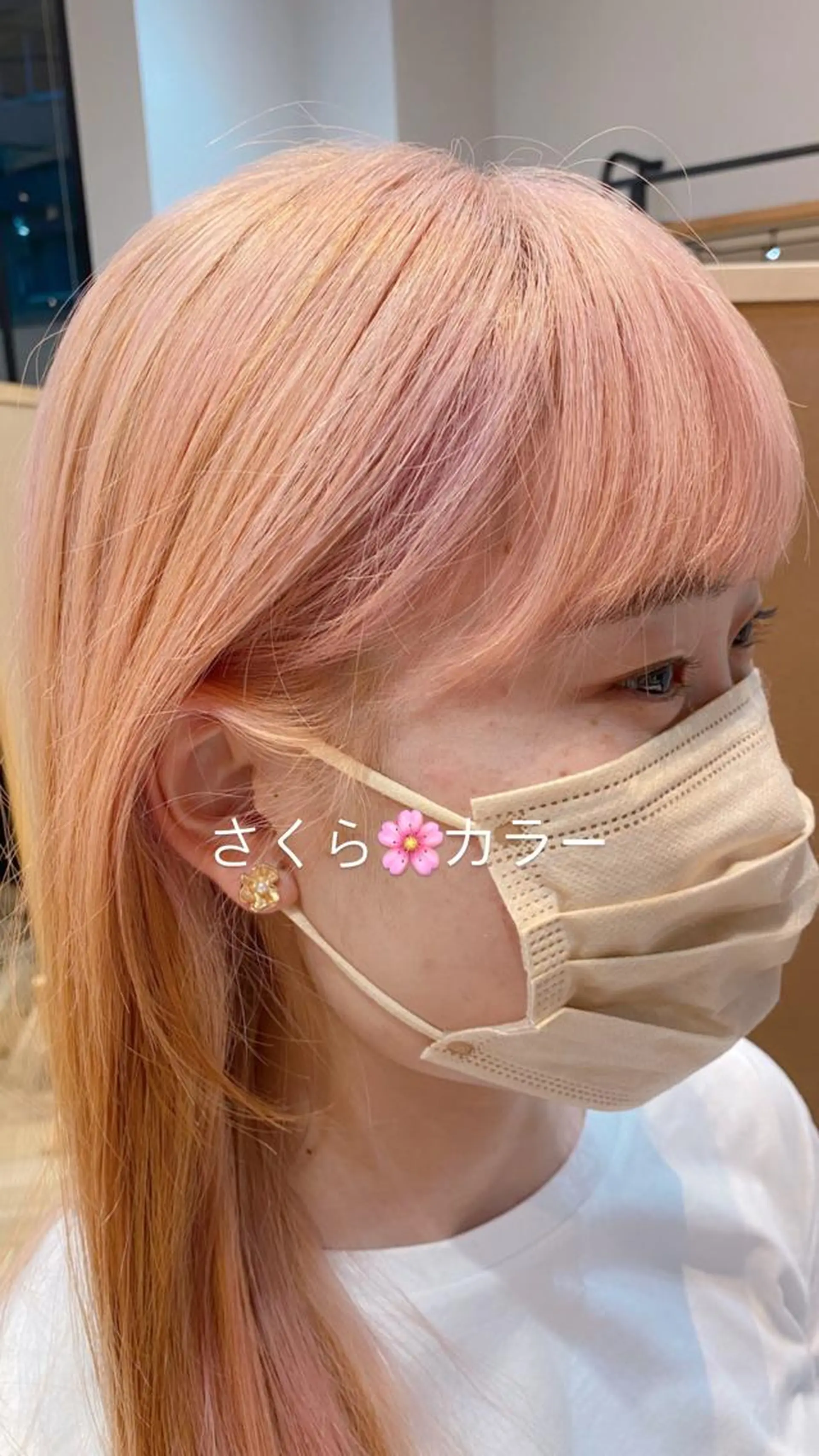 ミディアム カラー ハイトーン/カラー/ 用賀/稲若健太郎のヘアスタイル