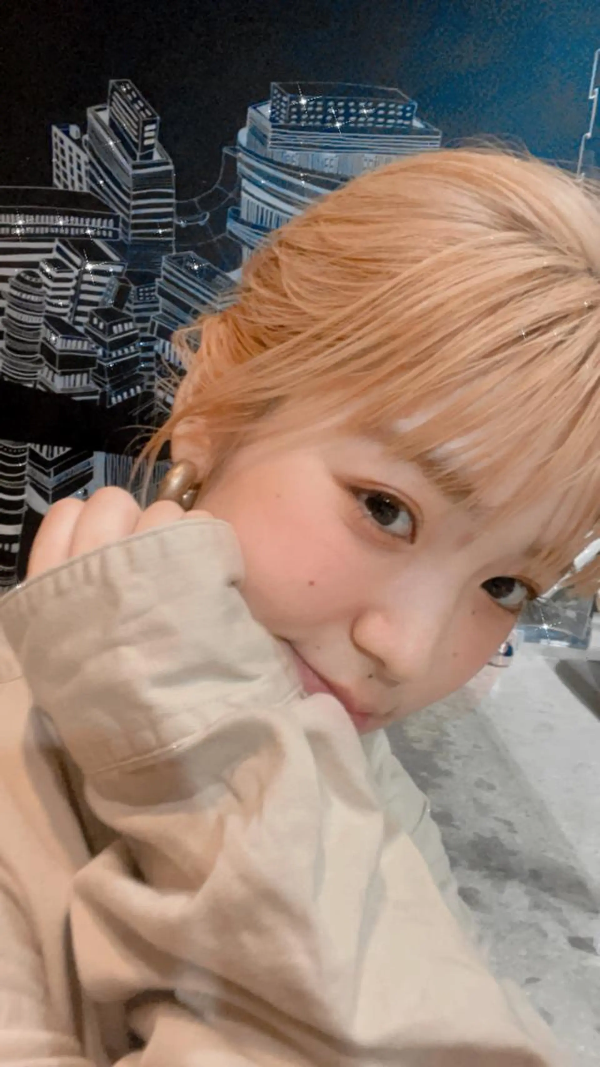 ロング カラー ヘアアレンジ ベージュカラー ピンクカラー ピンクベージュ 【柔らか透明感✨/ 似合せ前髪】大石葉月のヘアスタイル