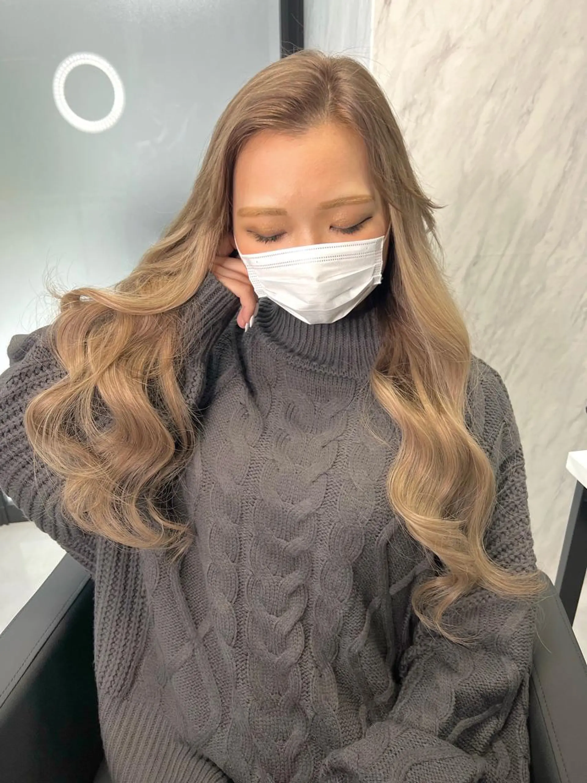 ロング カラー シールエクステ ハイトーンカラー エクステ ヘアカラー エクステ シールエクステ特化 ハイトーン、NANAのヘアスタイル