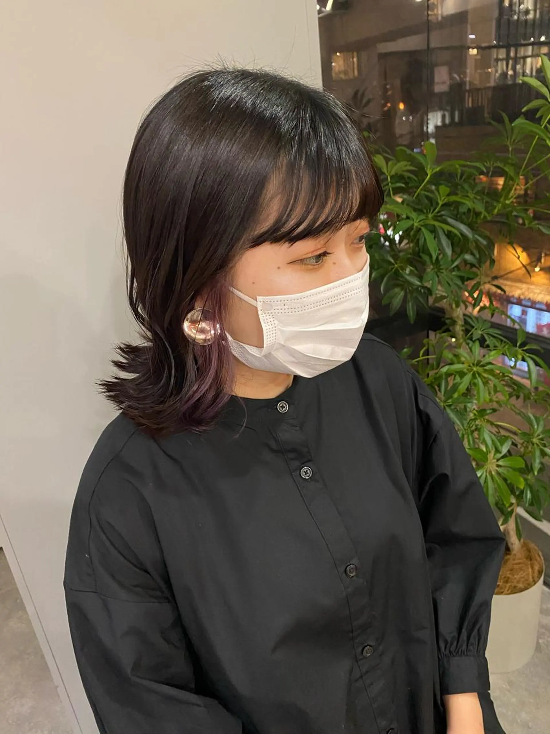 ミディアム カラー ヘアアレンジ インナーカラー ピンクカラー ボブ /ニュアンス/ satomi🧸💖のヘアスタイル