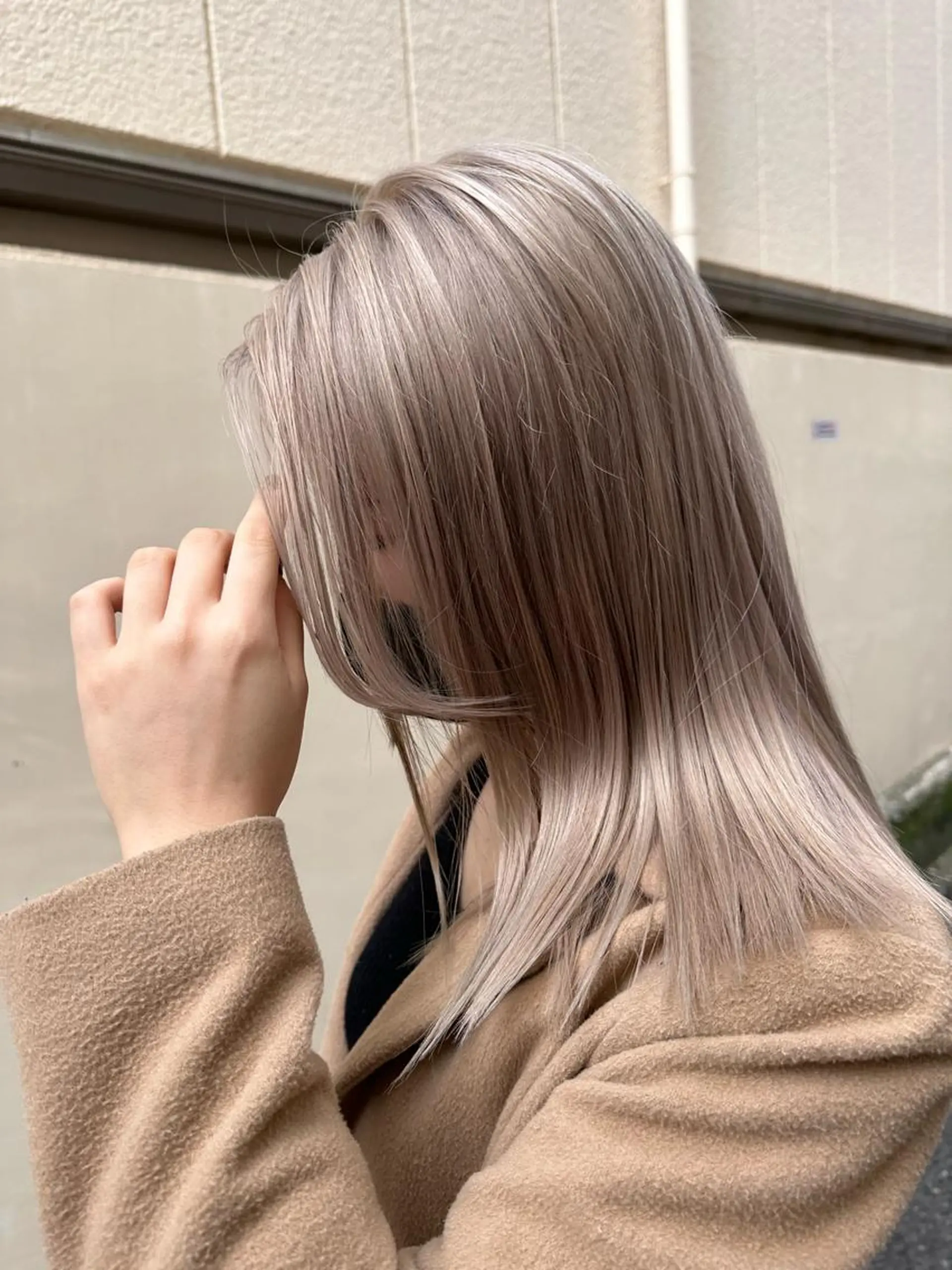 ミディアム ミディアムパーマ 縮毛矯正 カット ヘアカラー 田中 聖也のヘアスタイル