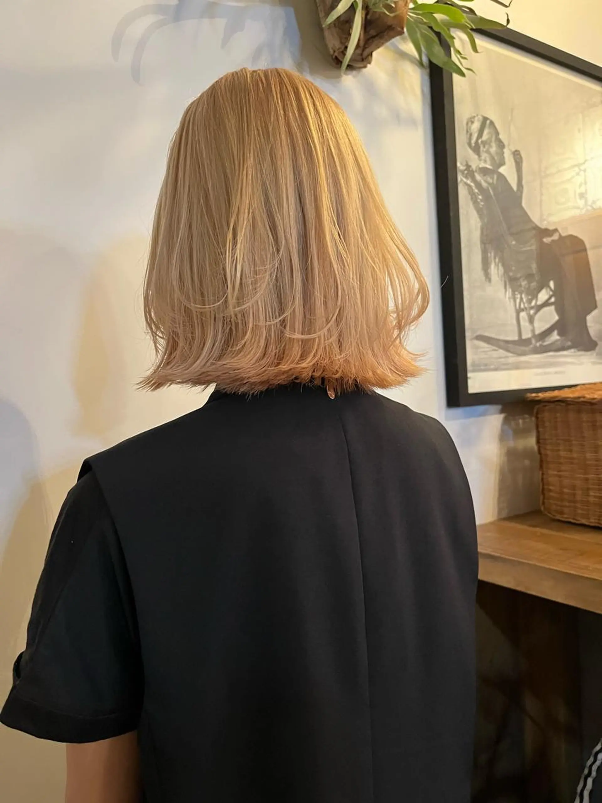 ミディアム ヘアアレンジ レイヤーカット ケアブリーチ/ボブ/ honoのヘアスタイル