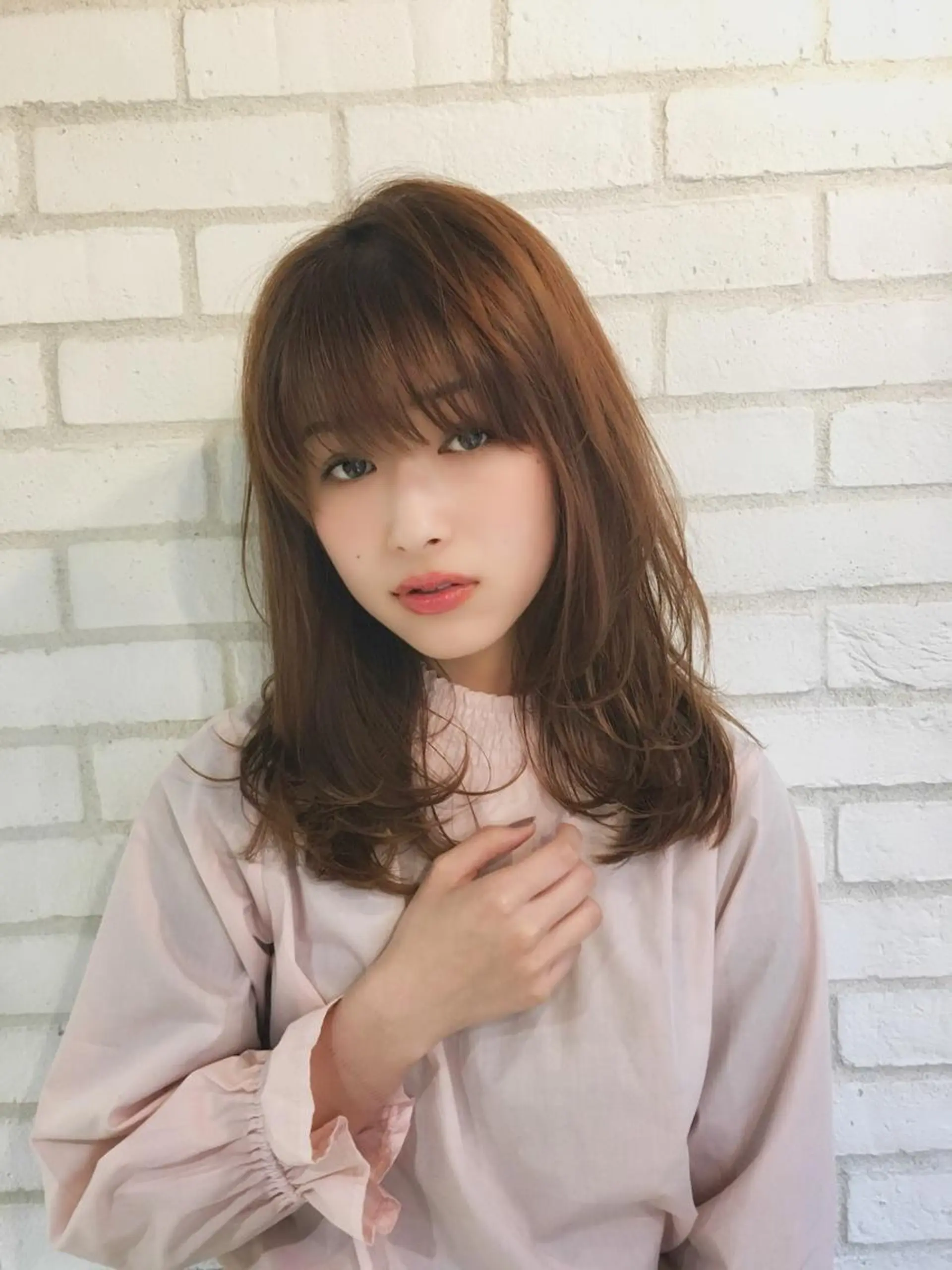 セミロング カラー レイヤーカット 佐藤 高徳のヘアスタイル