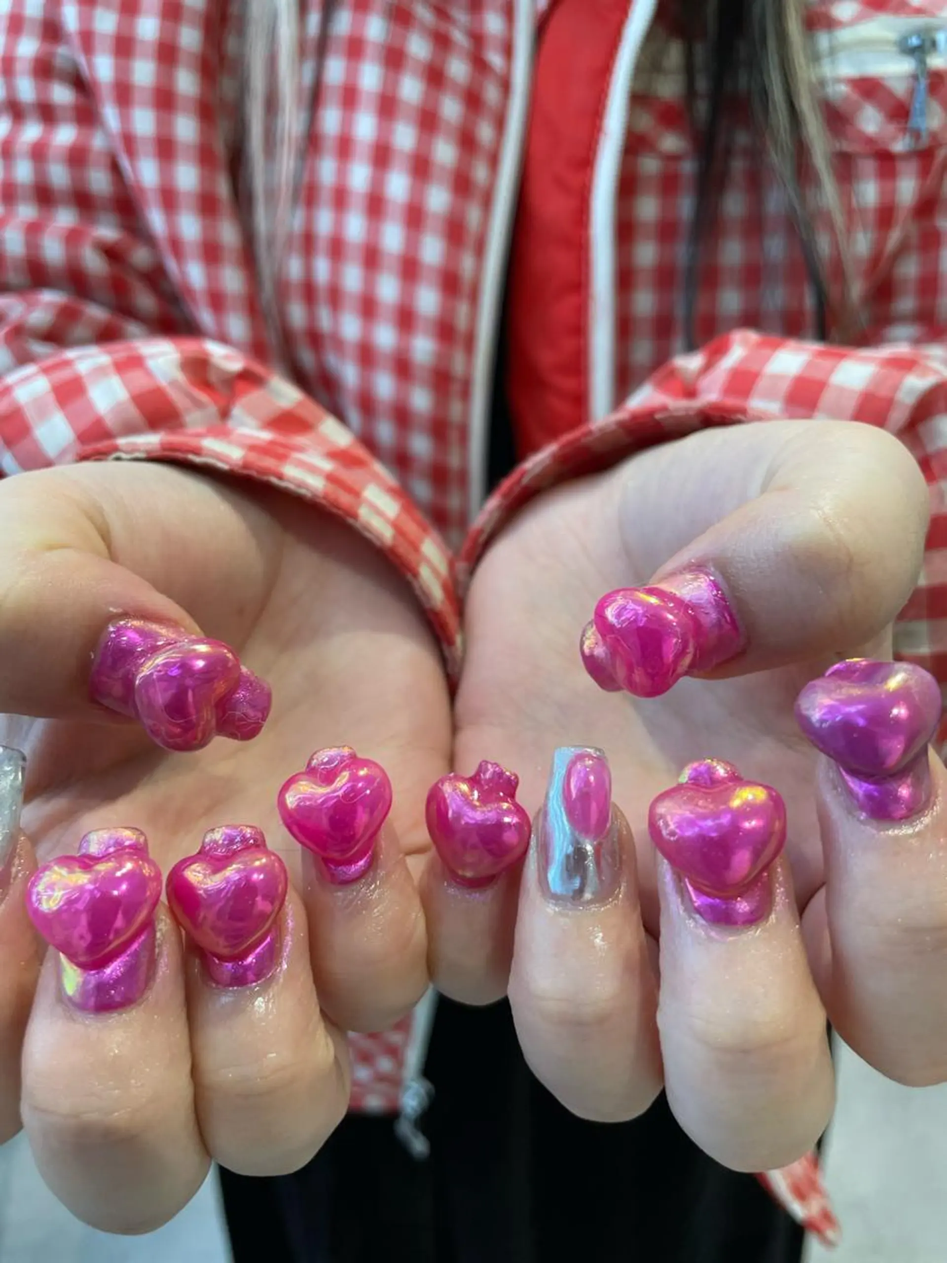 ネイル ハート ハンドネイル hair&nail ☯️アイリ☯️のネイルデザイン