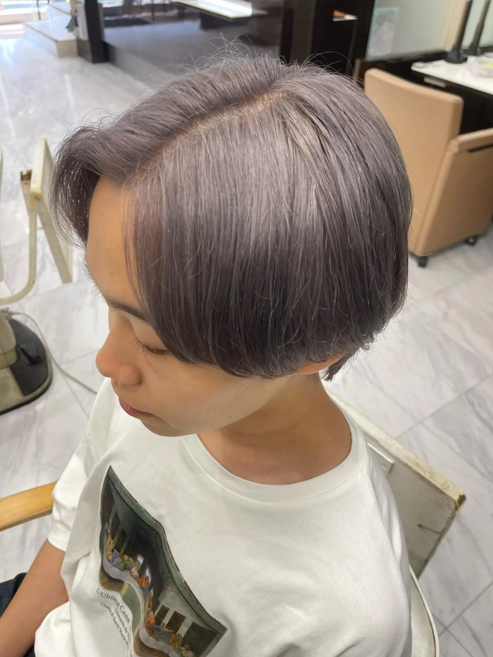 ショート カラー メンズ メンズブリーチ ベージュカラー ブリーチ ホワイトベージュ ヘアカラー トリートメント ❄️メンズカット 落合諒❄️のヘアスタイル