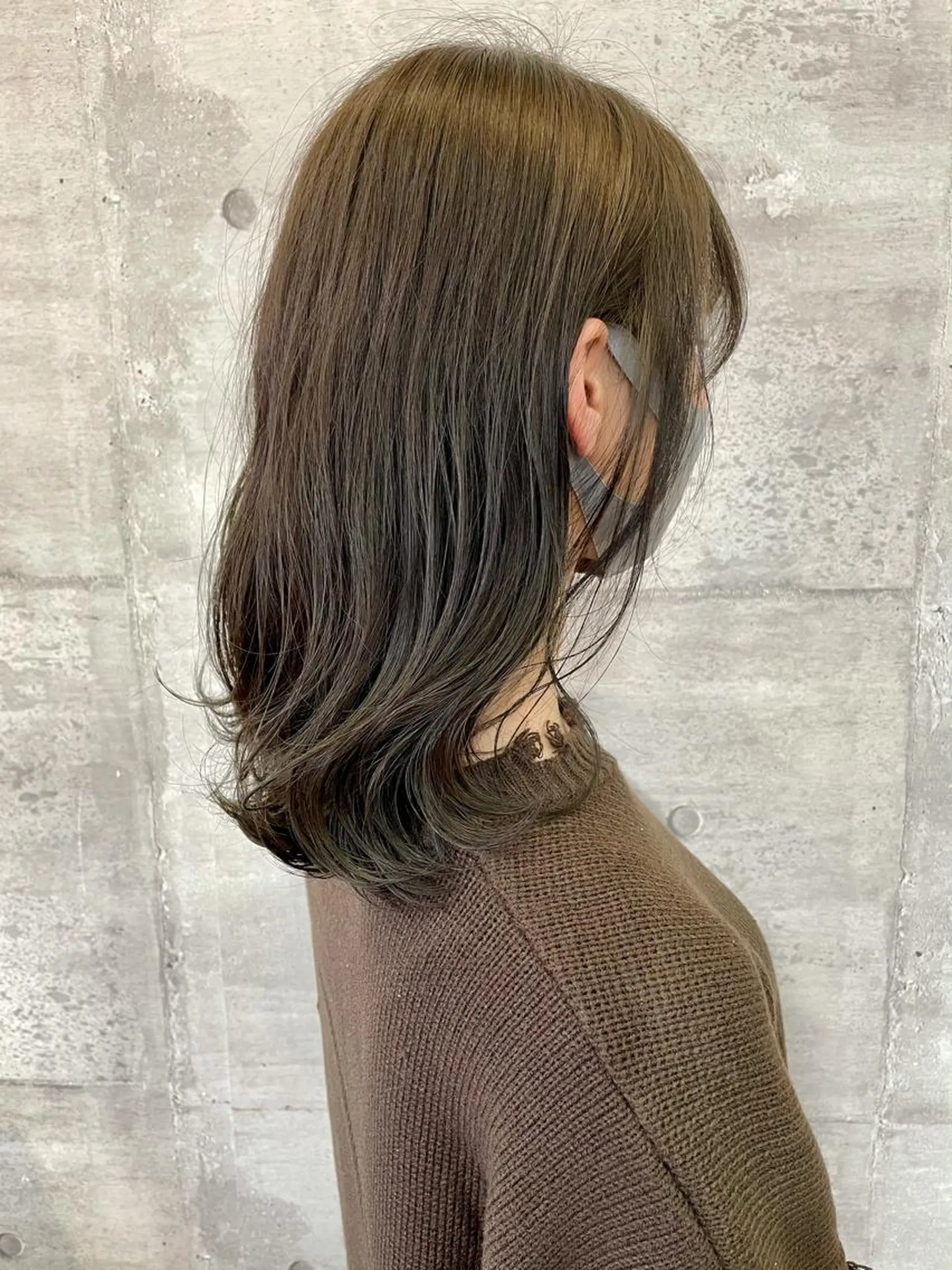 セミロング カラー アッシュ ベージュカラー ブリーチ ハイトーンカラー 江上拓郎/ショート /酸性ストレートのヘアスタイル