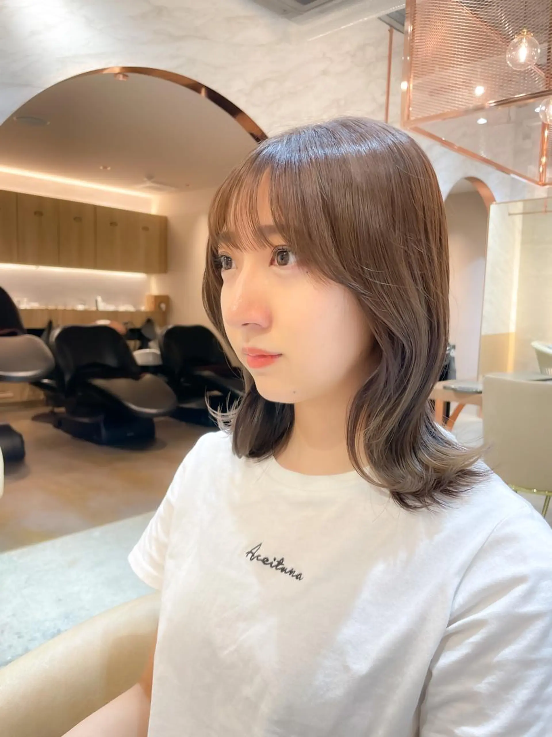 ミディアム カラー カット ヘアカラー 縮毛矯正 トリートメント レイヤー/韓国ヘア 縮毛矯正🫧鈴木颯のヘアスタイル