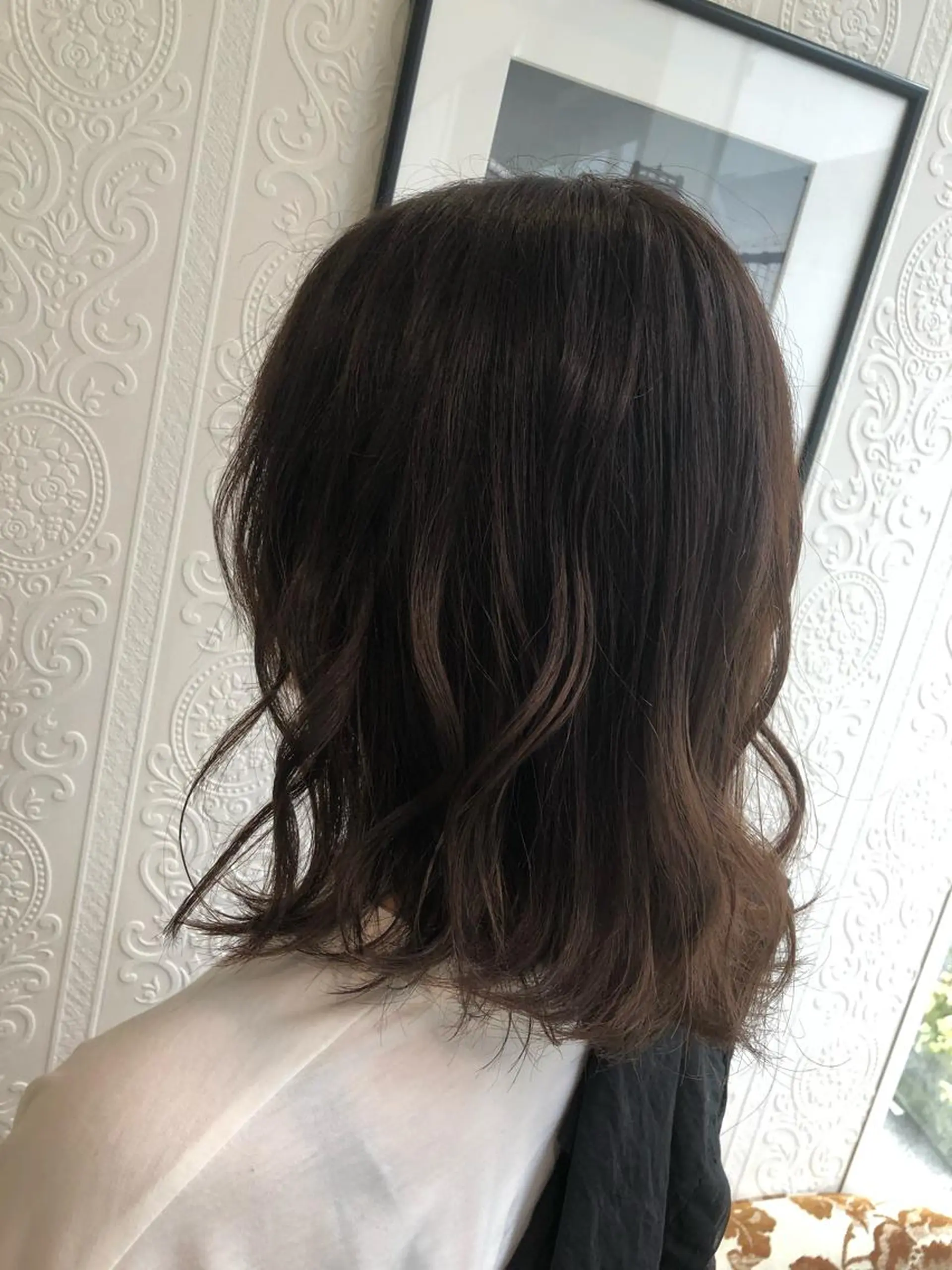 ミディアム カラー ブラウンカラー 🍀富久 永梨🧸のヘアスタイル