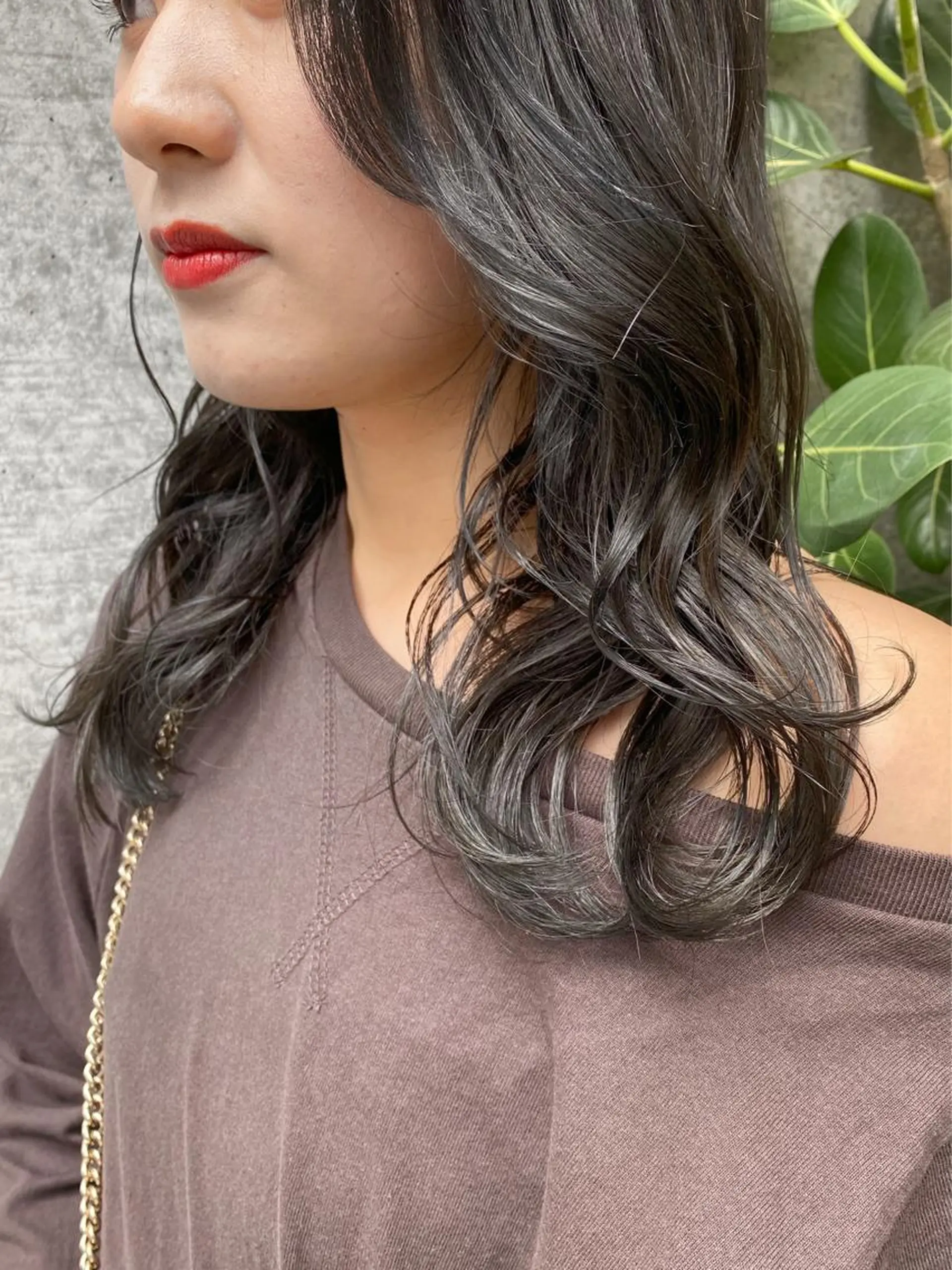 ロング カラー グレージュ ヨシンモリ 韓国風ヘア clomus所属・YUKA艶髪 🌸寛ぎ部屋のヘアスタイル