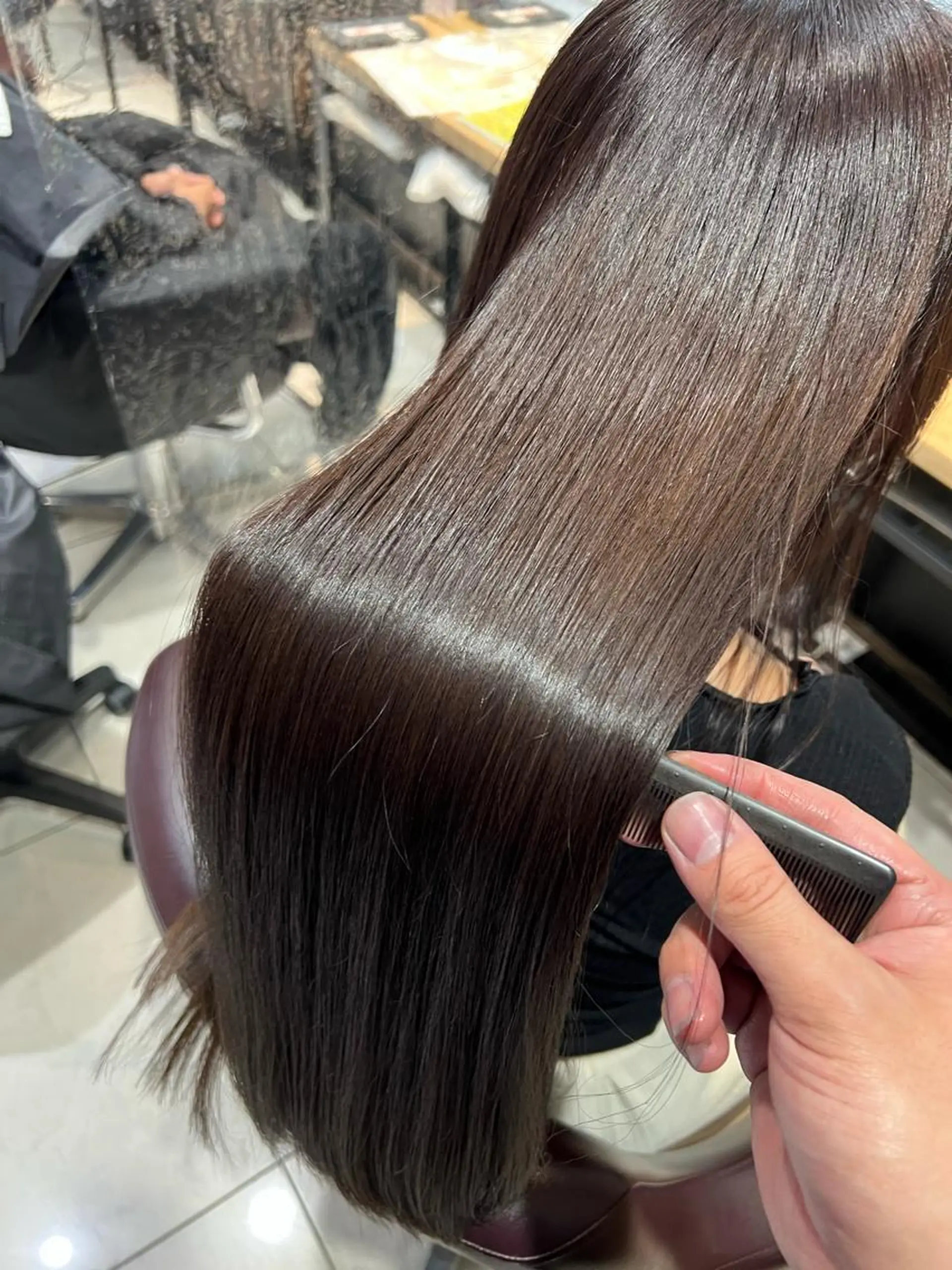 ロング 縮毛矯正✨️レイヤー クボタリョウのヘアスタイル