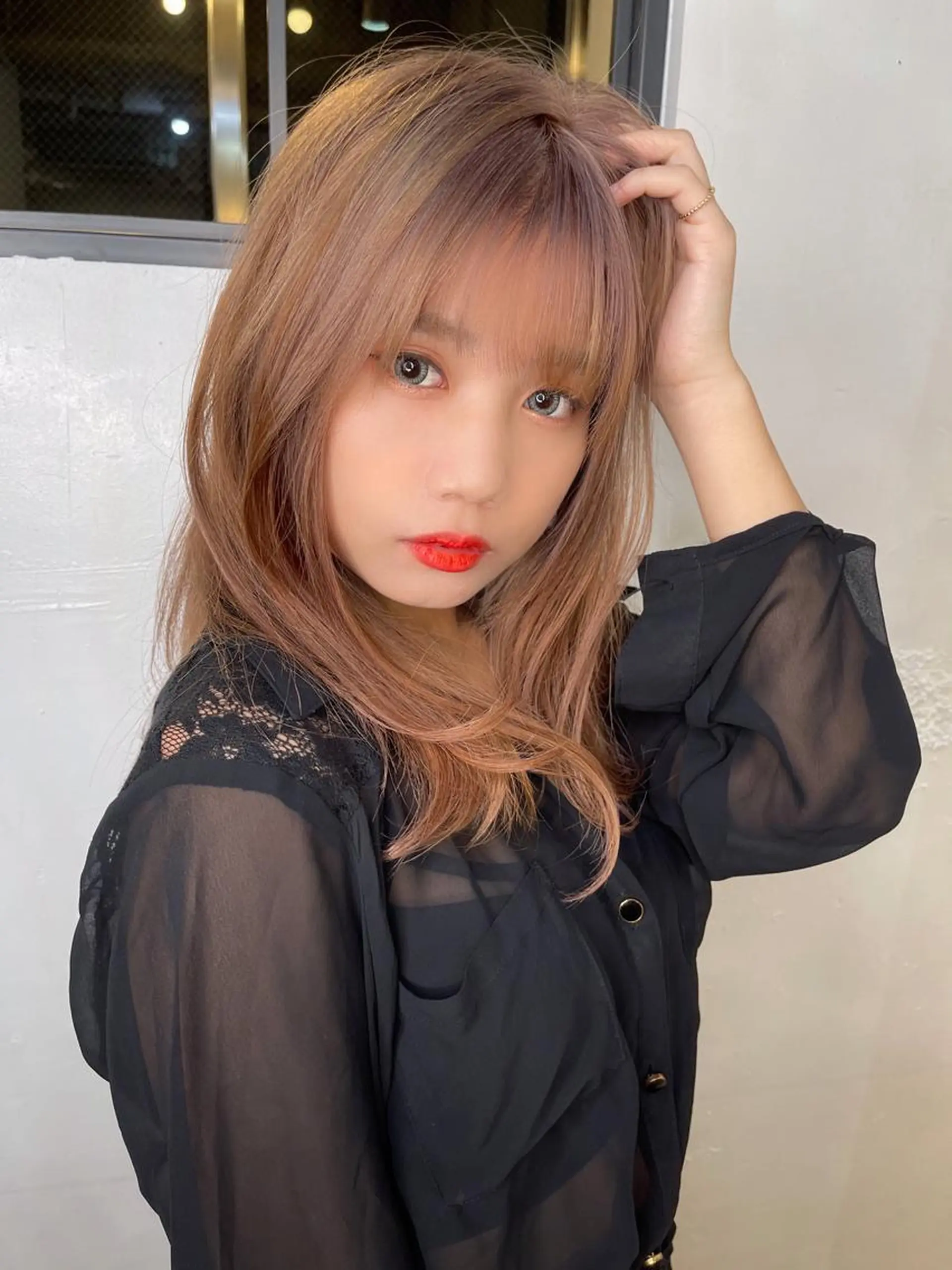 ミディアム トリートメント レイヤーカット/ ブリーチカラー/雅人のヘアスタイル