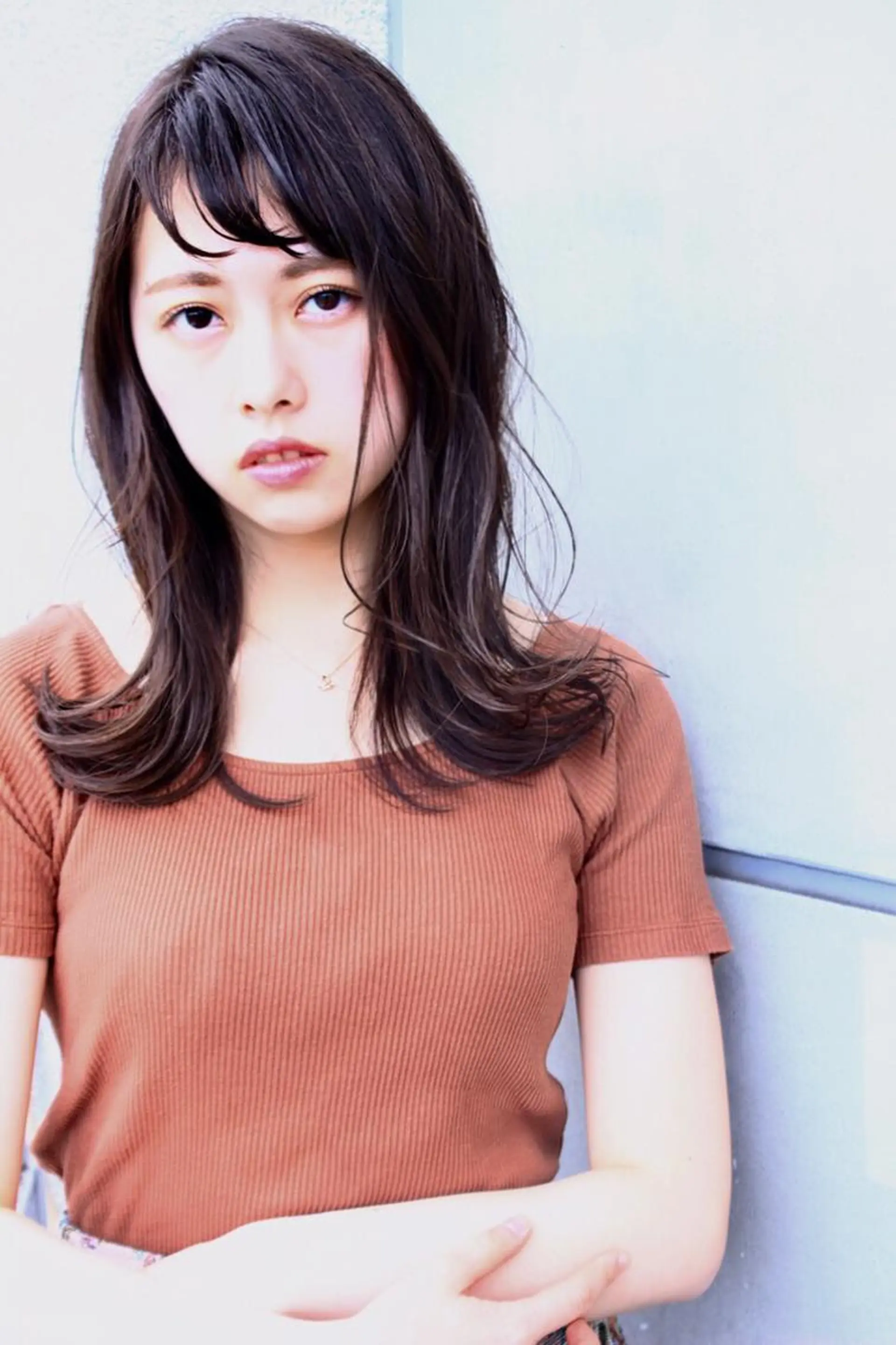 ミディアム カラー 外ハネヘア アメリラブヘアー 土屋 洋平のヘアスタイル