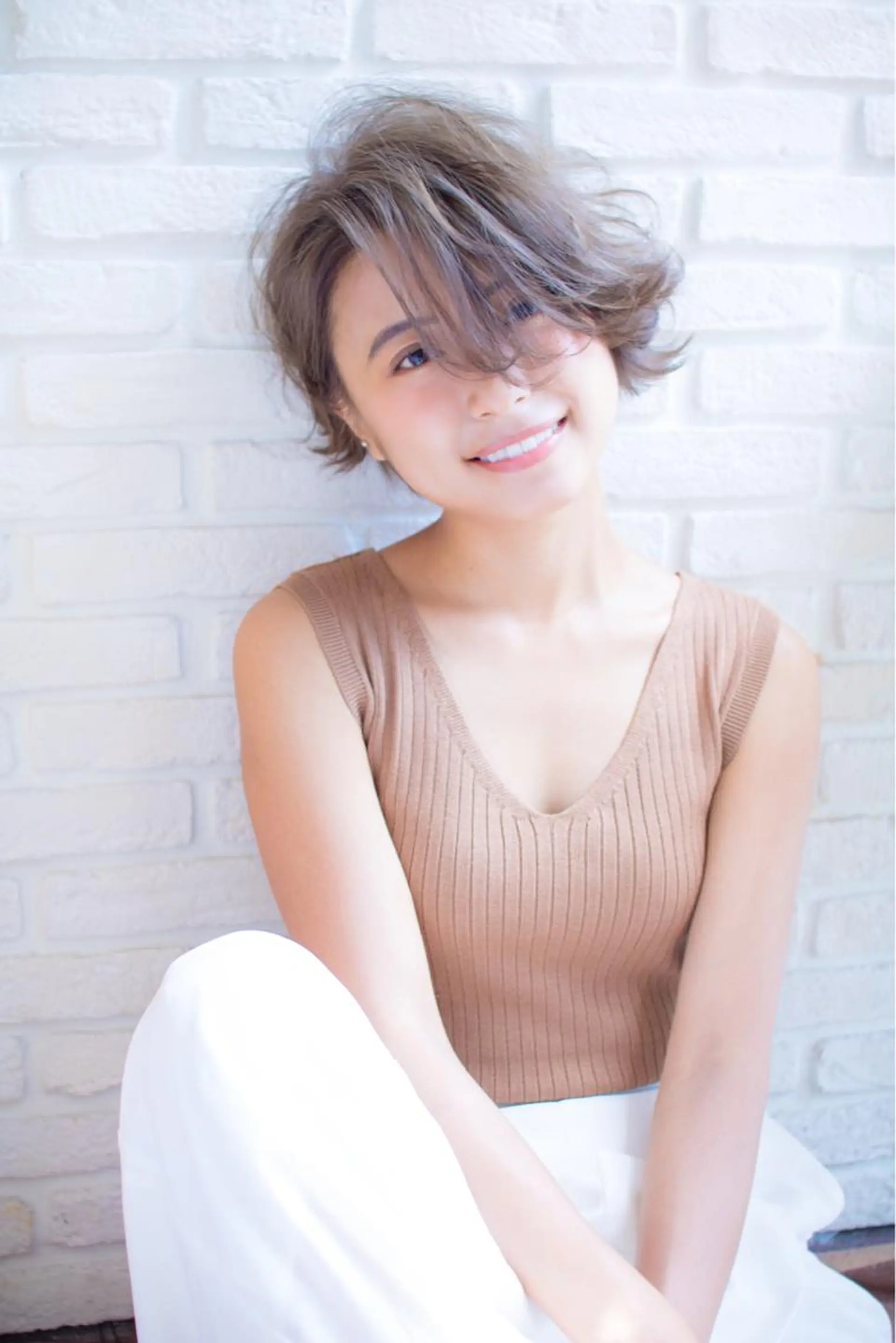 ショート カラー ヘアアレンジ Lond re Maison.原宿のヘアスタイル