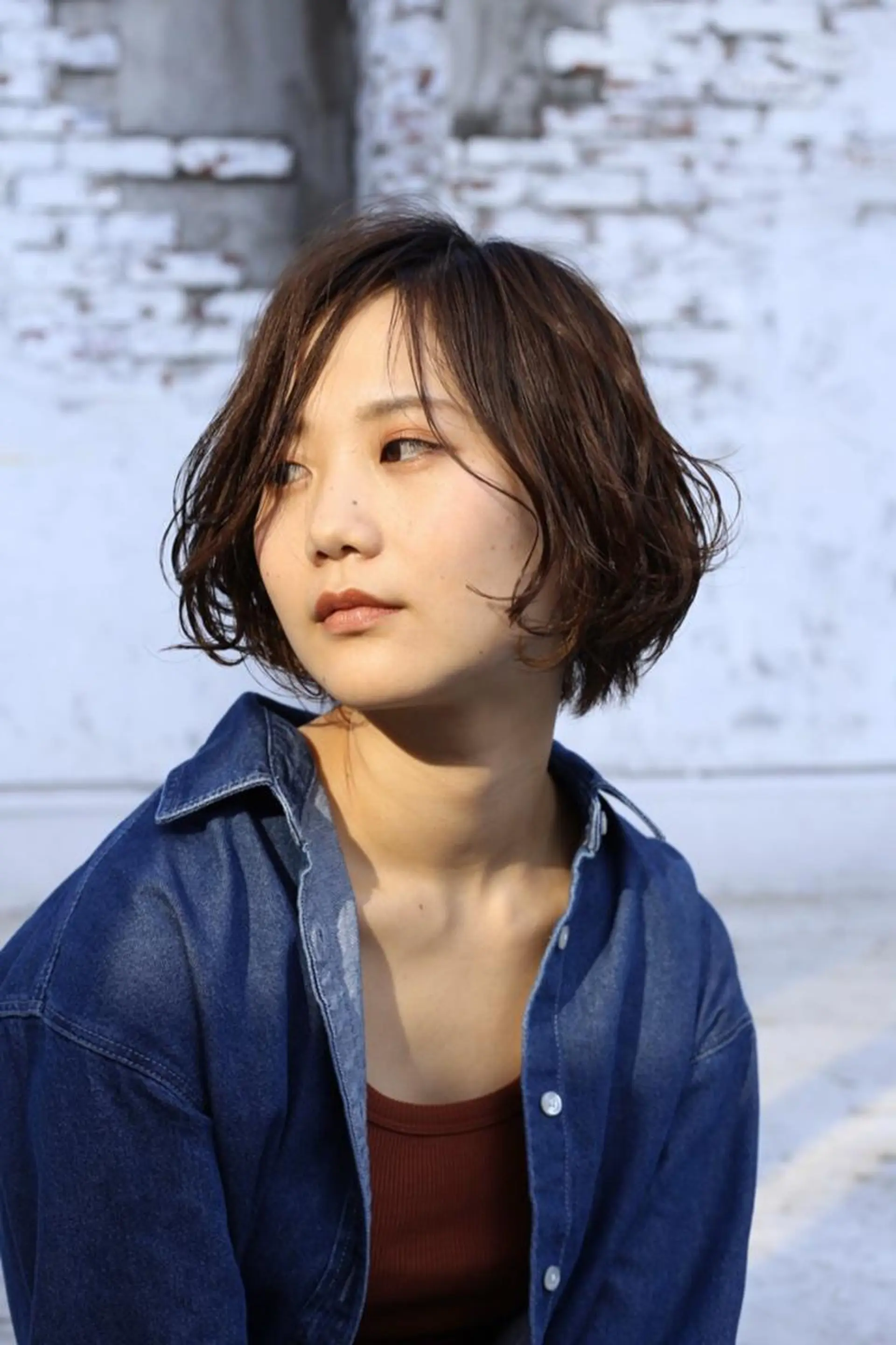ミディアム 岩渕 由里香のヘアスタイル